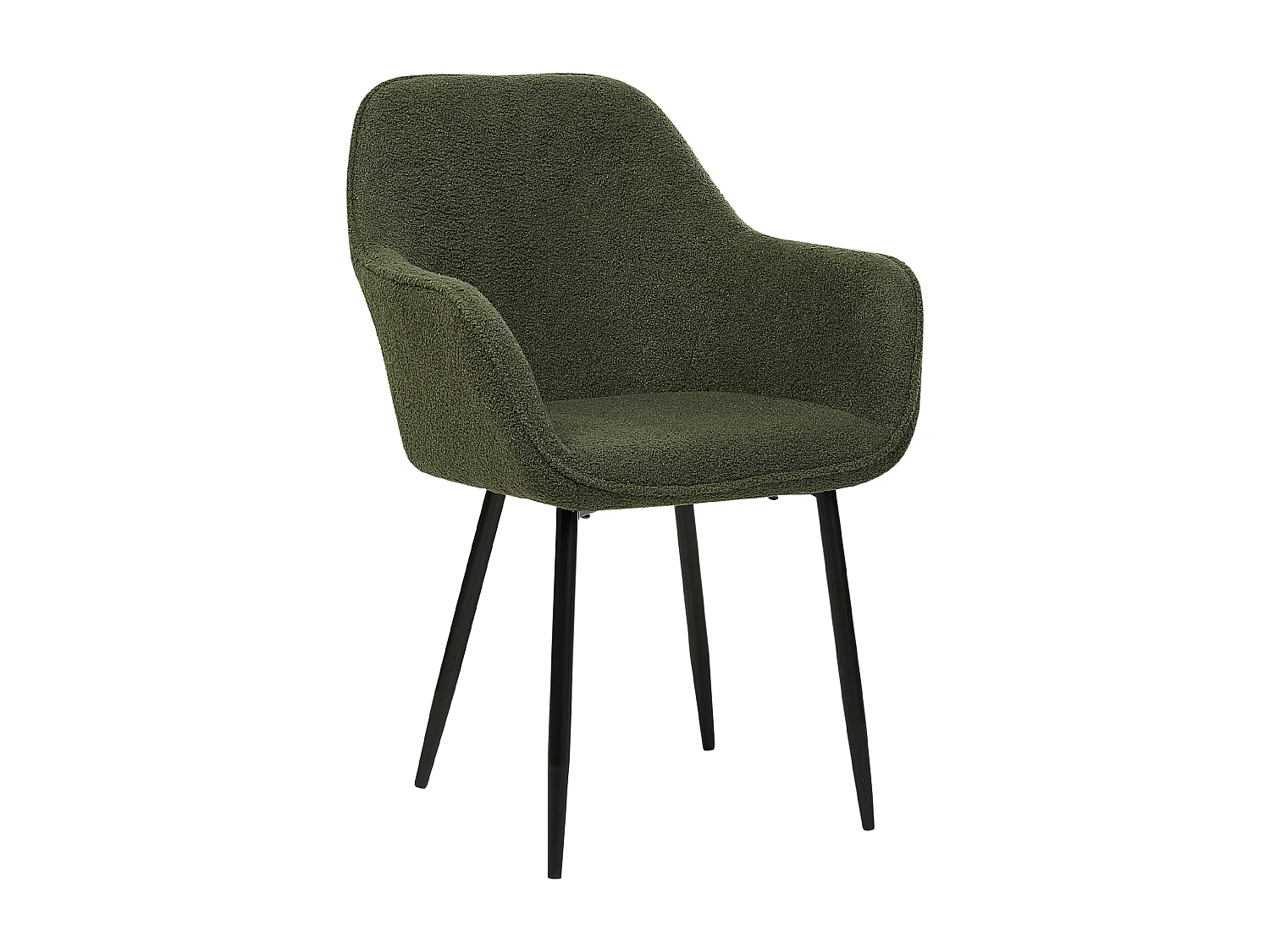 Set van 2 eetkamerstoelen ALDEN Bouclé Donkergroen