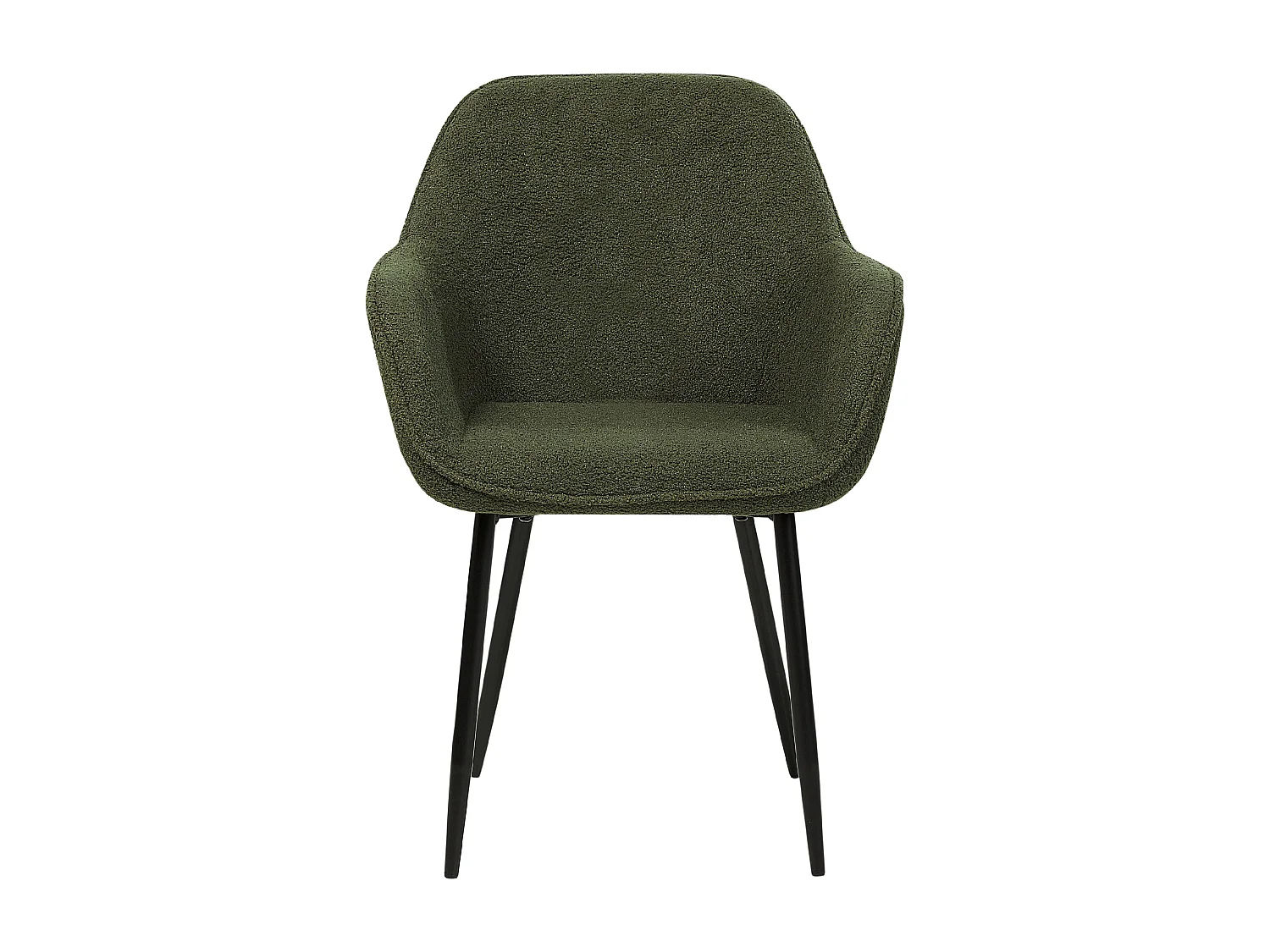 Lot de 2 chaises de salle à manger ALDEN Bouclé Vert foncé