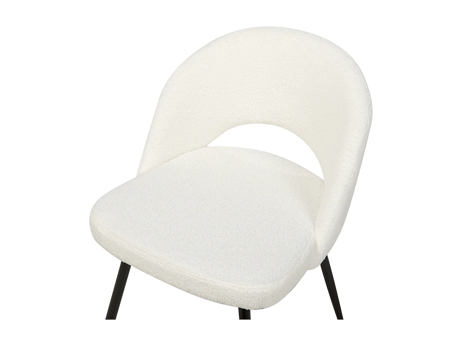 Set van 2 eetkamerstoelen ONAGA Bouclé Wit