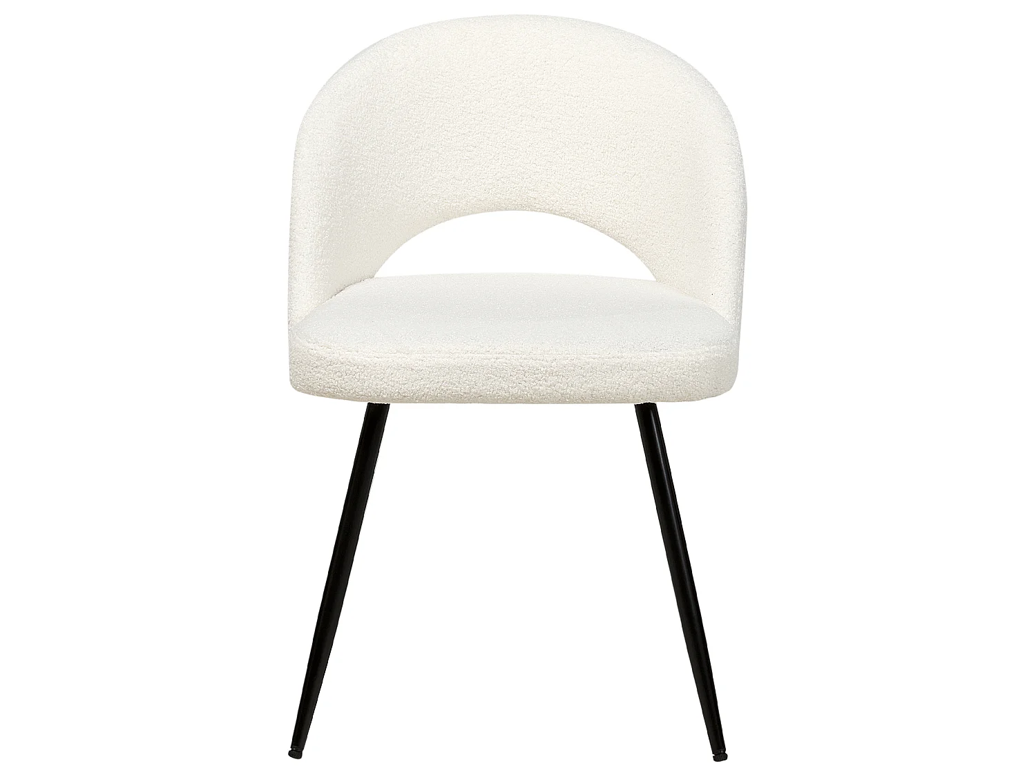 Esszimmerstuhl 2er Set ONAGA II Bouclé Weiss