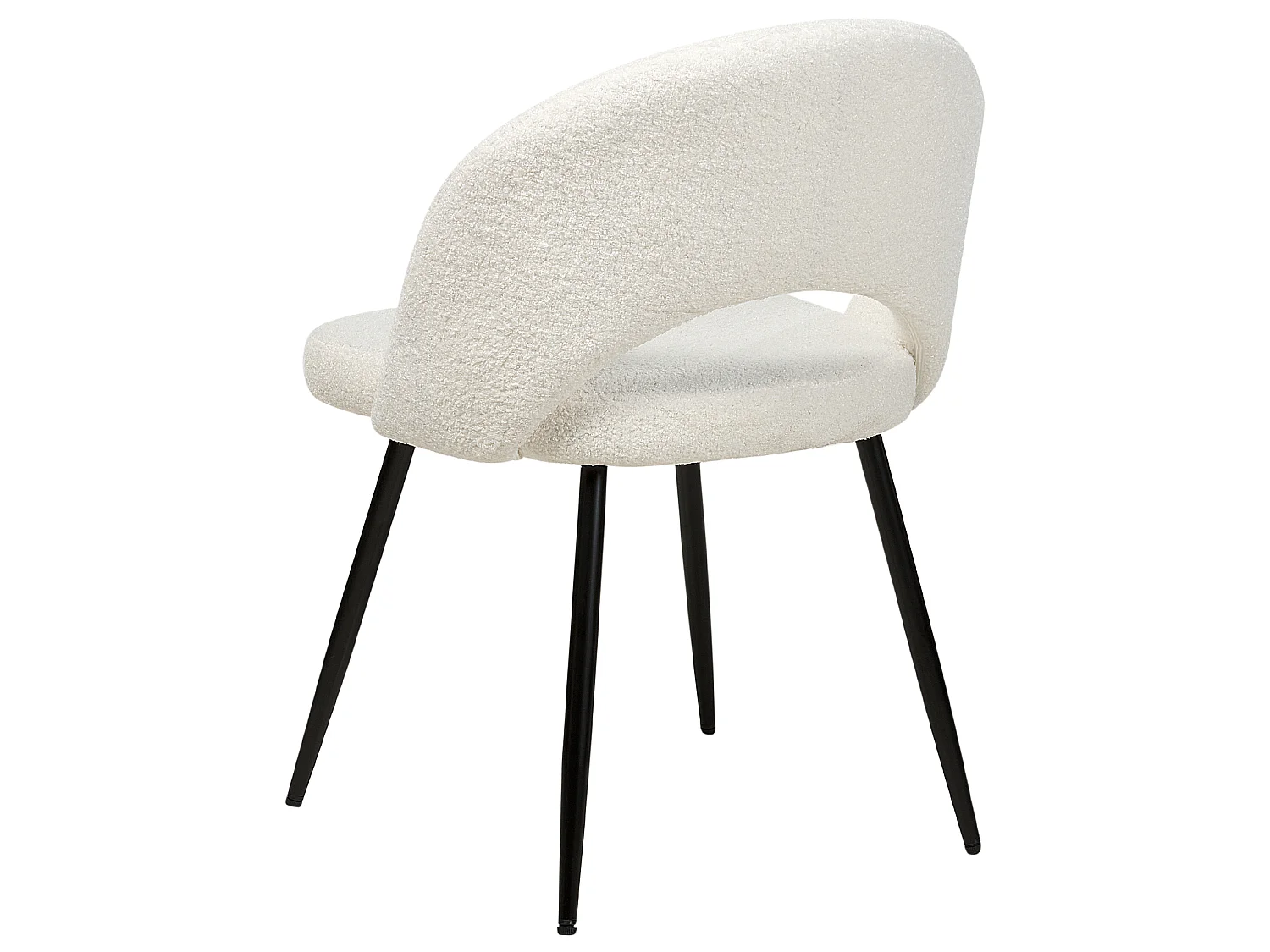 Esszimmerstuhl 2er Set ONAGA II Bouclé Weiss