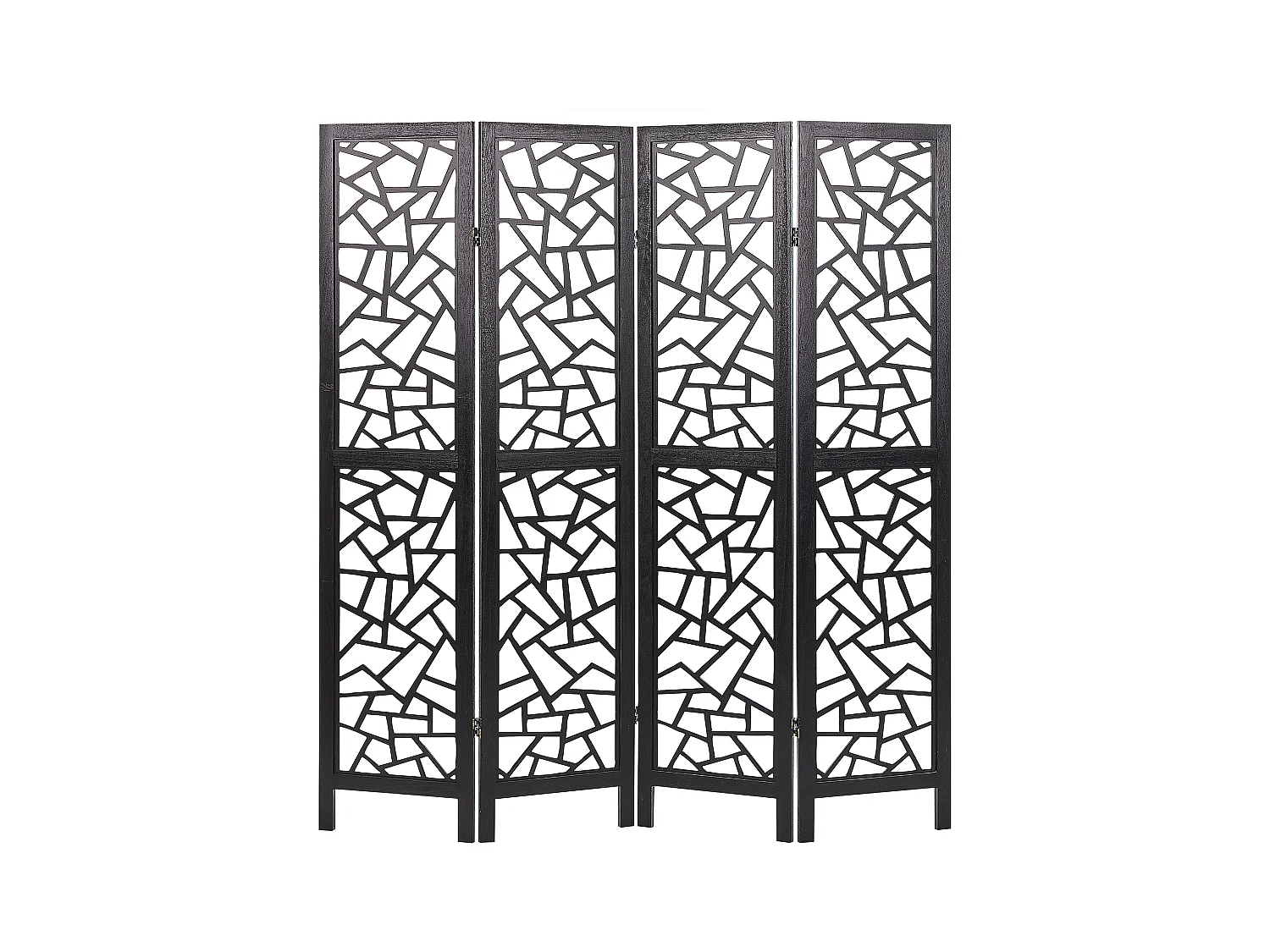 Roomdivider met 4 panelen PIANLARGO Zwart 163 cm 170 cm