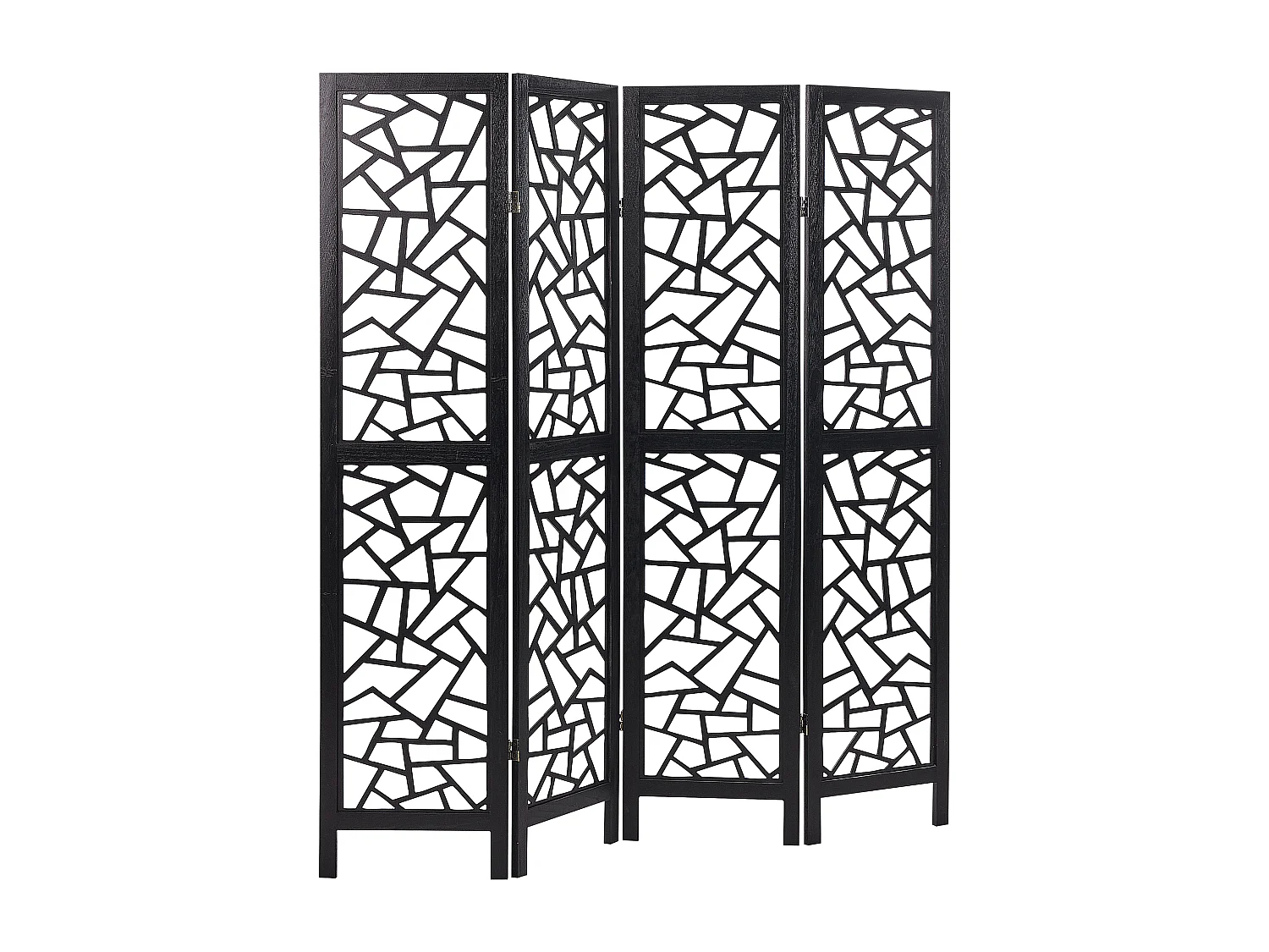Roomdivider met 4 panelen PIANLARGO Zwart 163 cm 170 cm