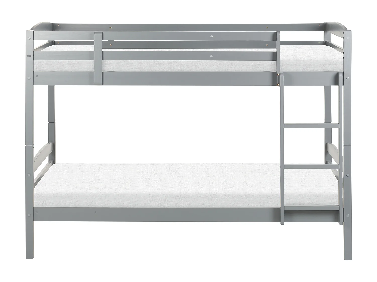 Lit superposé Bois de pin REGAT 90 x 200 cm Gris