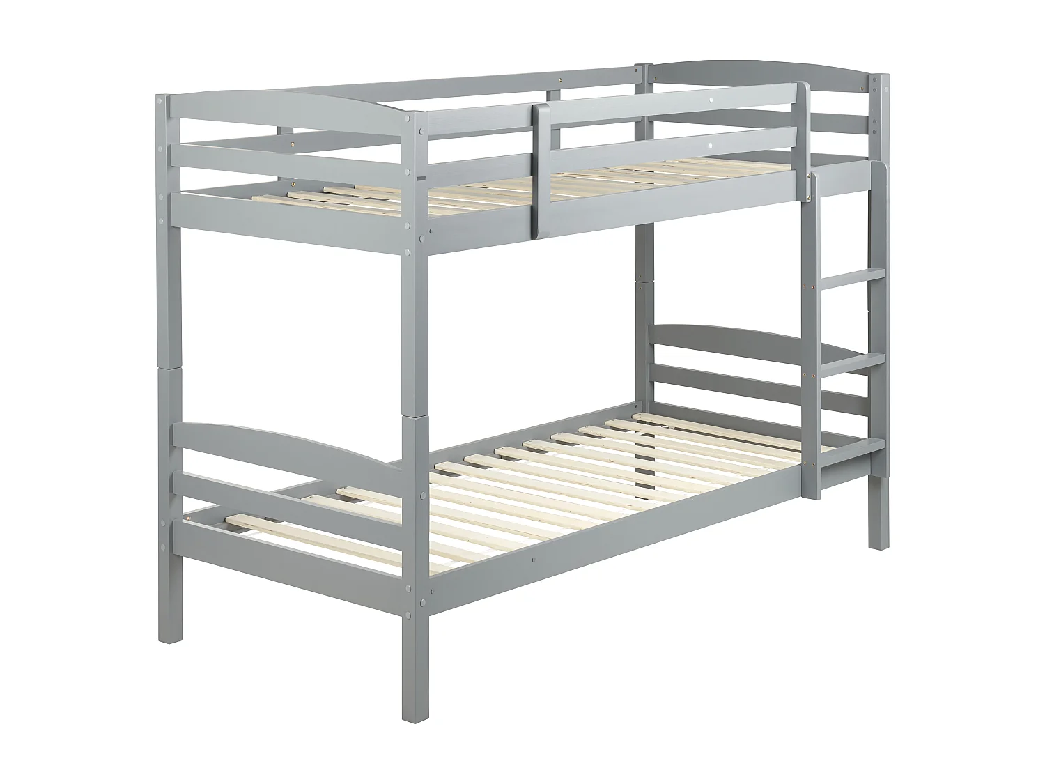 Lit superposé Bois de pin REGAT 90 x 200 cm Gris