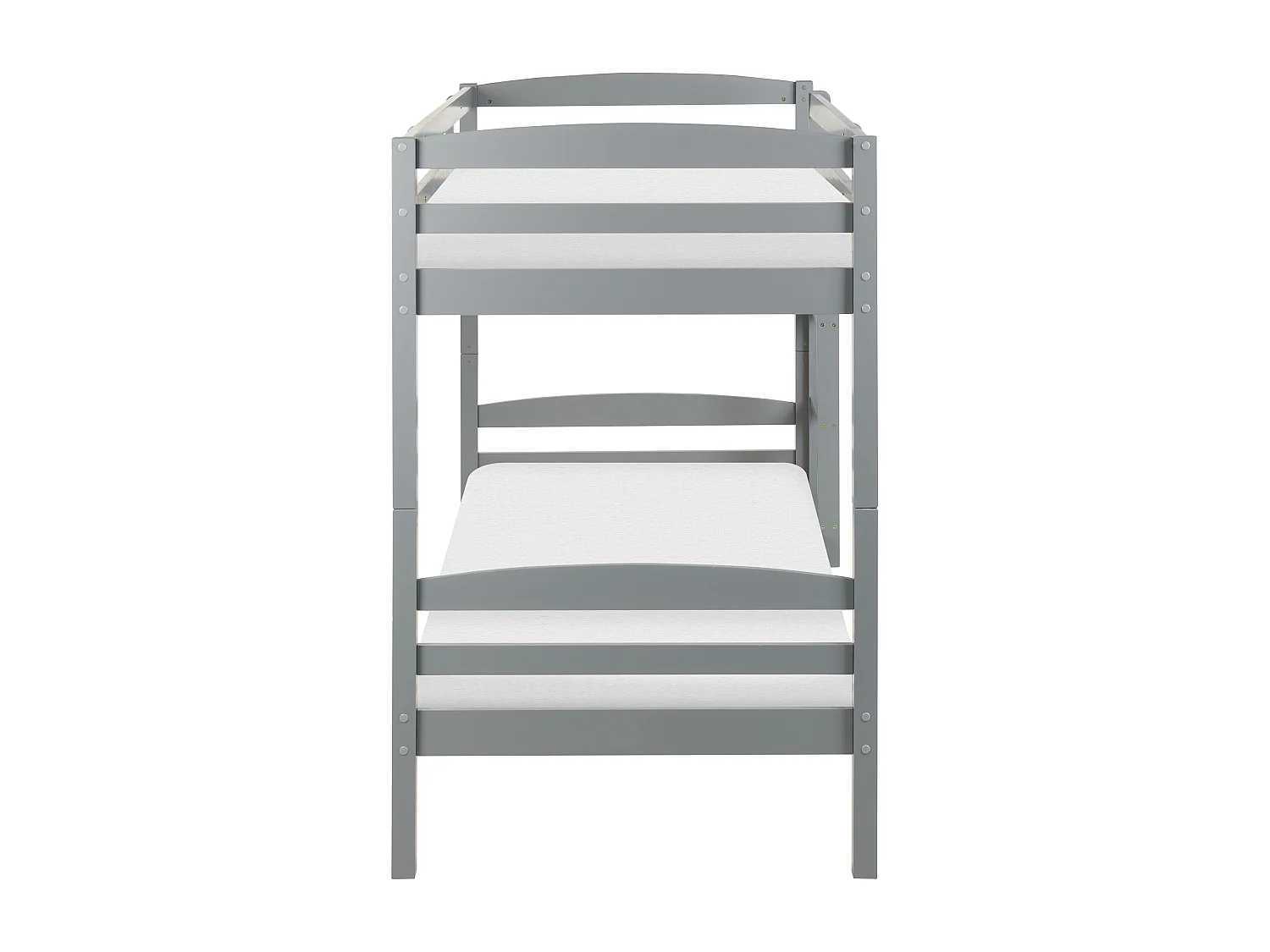 Lit superposé Bois de pin REGAT 90 x 200 cm Gris