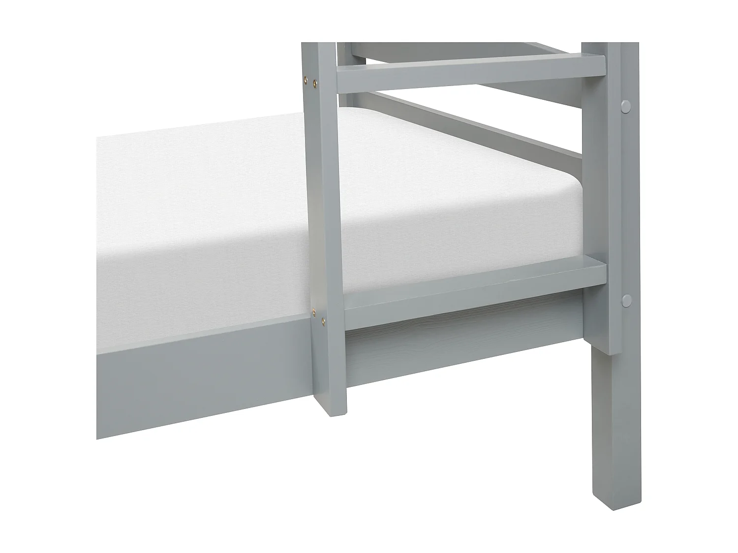 Lit superposé Bois de pin REGAT 90 x 200 cm Gris