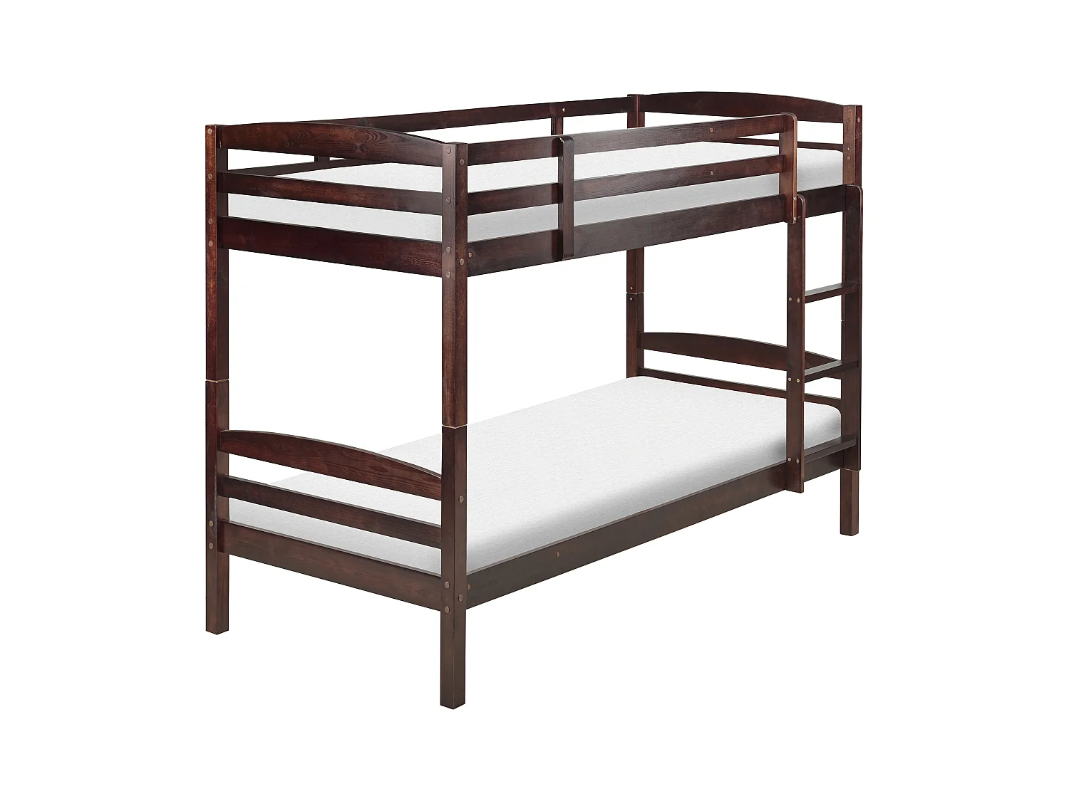 Lit superposé Bois de pin REGAT 90 x 200 cm Marron foncé
