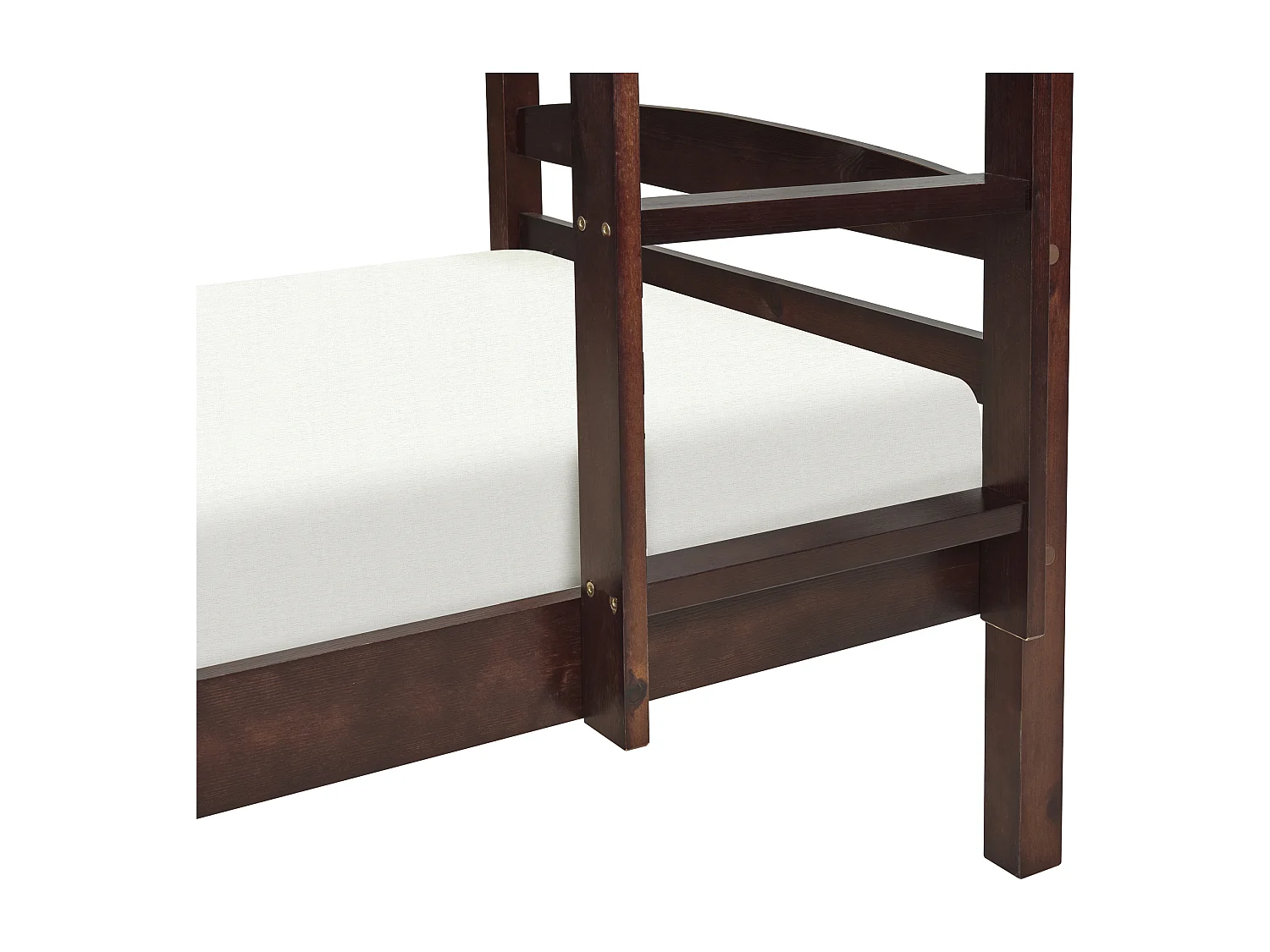 Lit superposé Bois de pin REGAT 90 x 200 cm Marron foncé