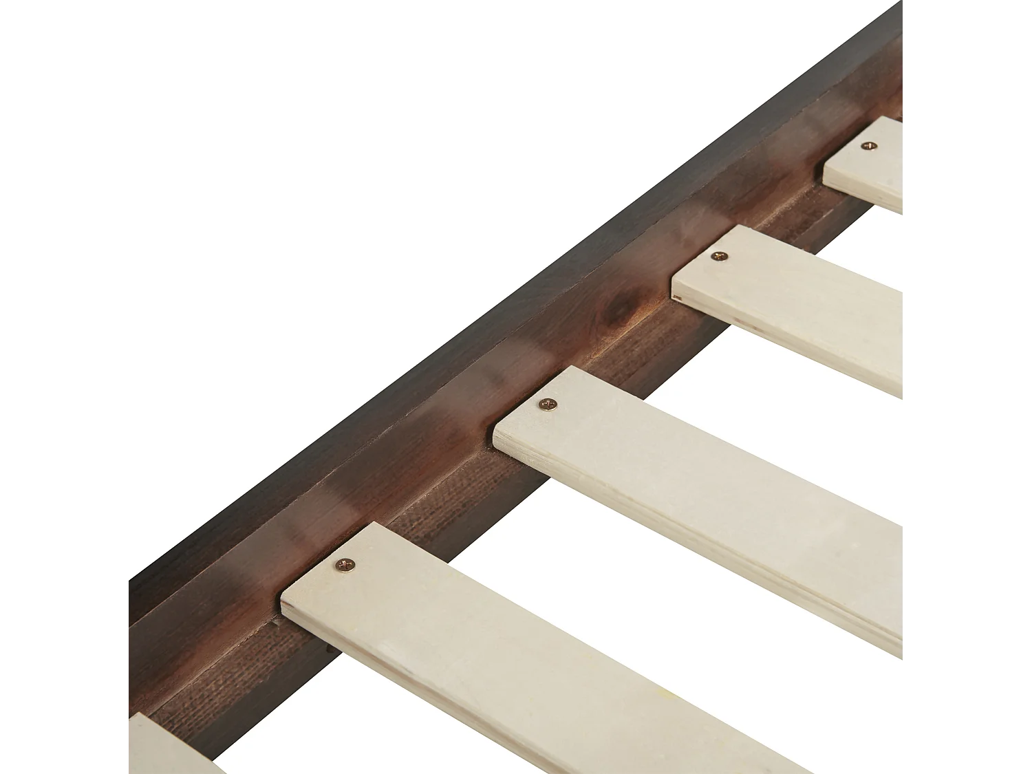 Hochbett Kiefernholz REGAT 90 x 200 cm Dunkelbraun