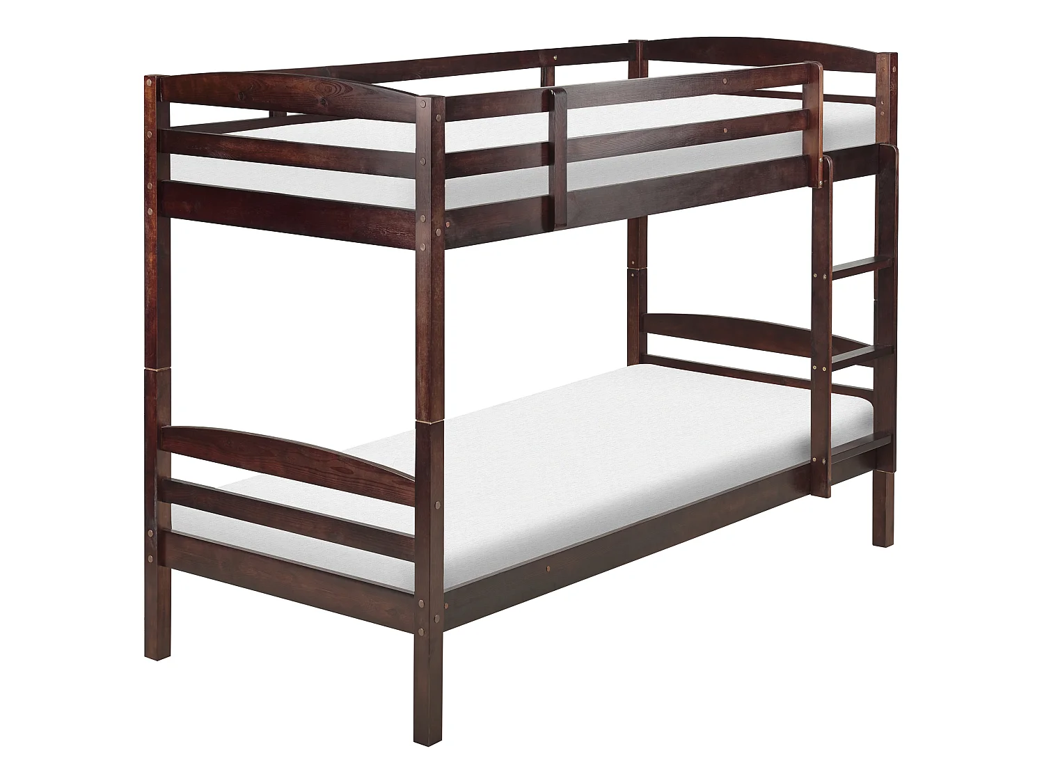 Bunk Bed Pine Wood REGAT 90 x 200 cm (EU Single) Dark Brown