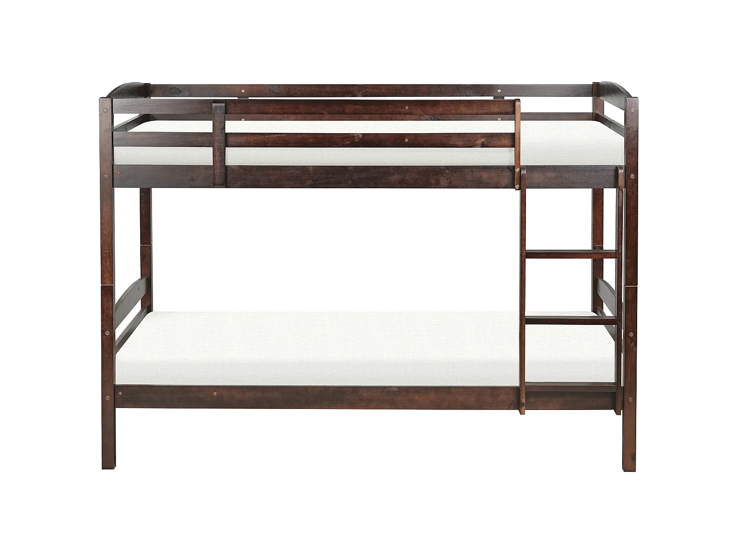 Bunk Bed Pine Wood REGAT 90 x 200 cm (EU Single) Dark Brown