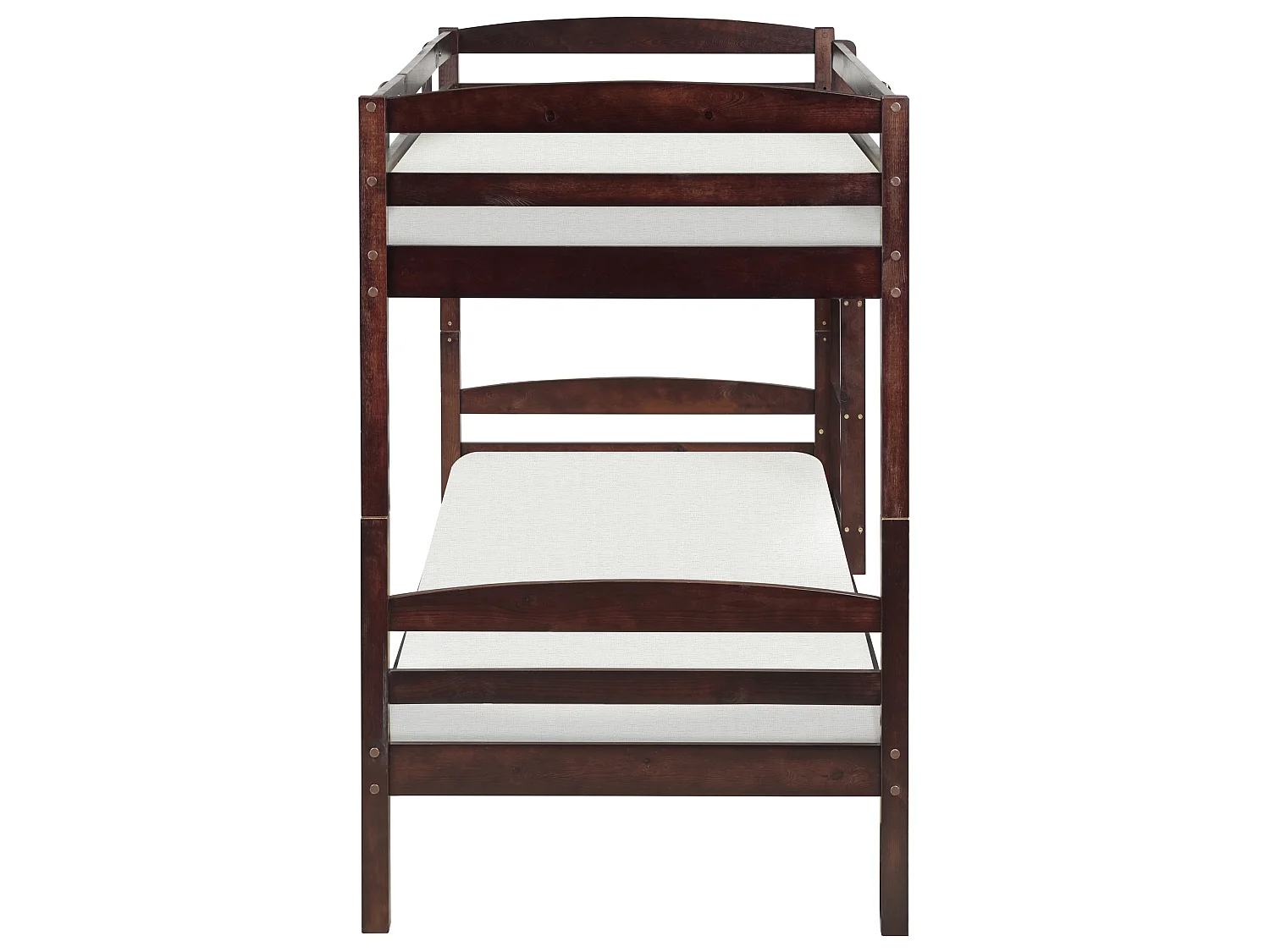 Bunk Bed Pine Wood REGAT 90 x 200 cm (EU Single) Dark Brown