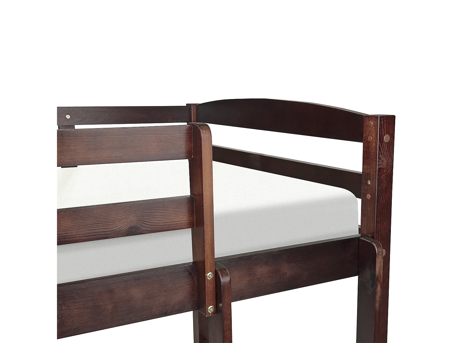 Bunk Bed Pine Wood REGAT 90 x 200 cm (EU Single) Dark Brown
