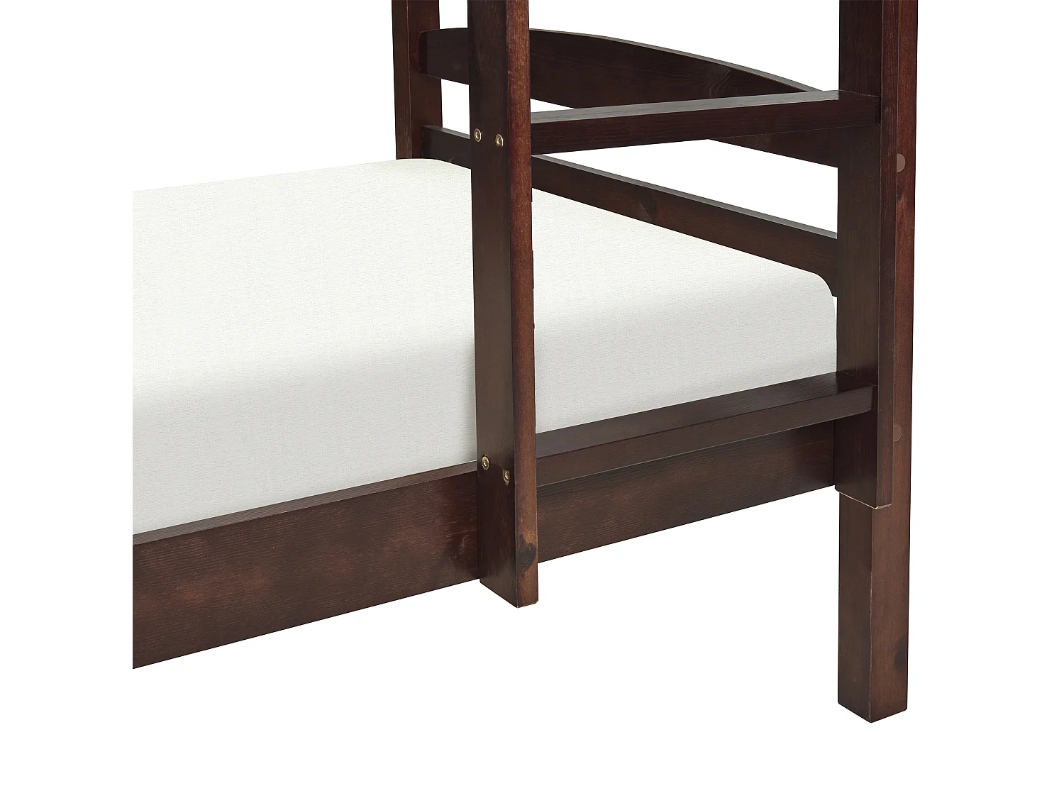 Bunk Bed Pine Wood REGAT 90 x 200 cm (EU Single) Dark Brown