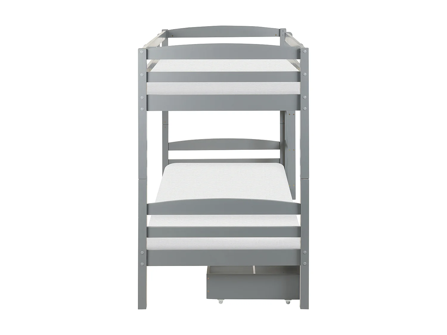 Letto a castello con cassetti Legno di pino REGAT 90 x 200 cm Grigio