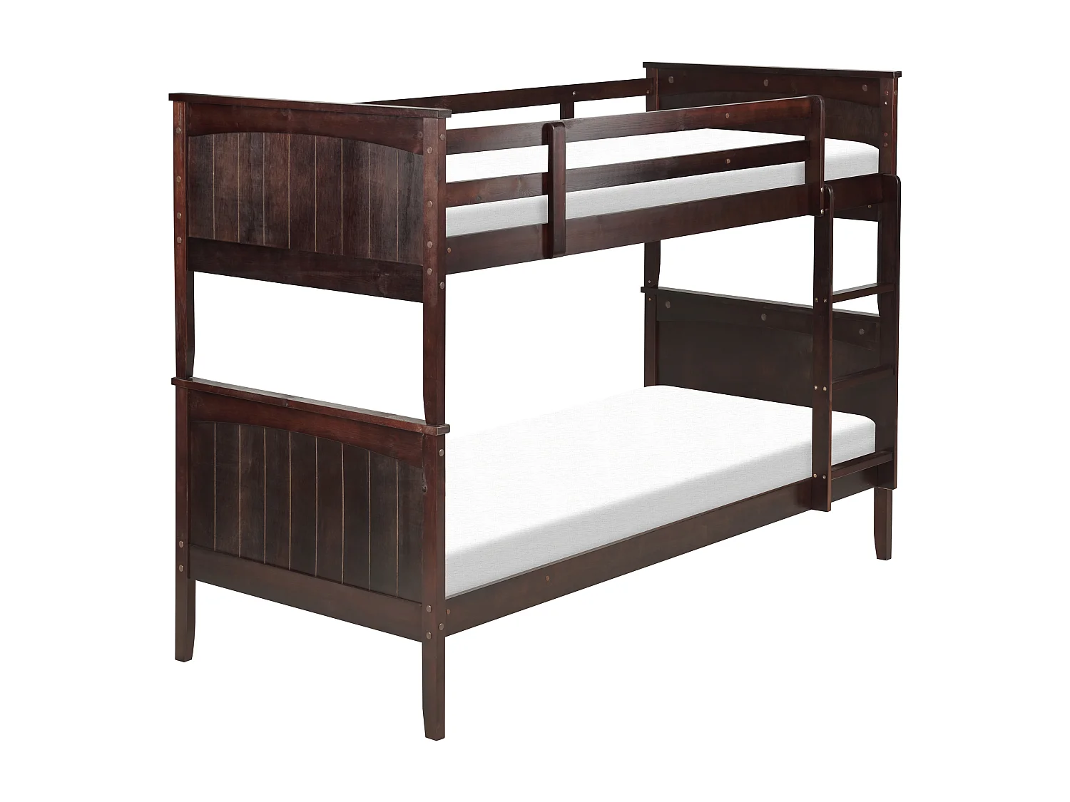 Letto a castello Legno di pino ALBON 90 x 200 cm Marrone scuro