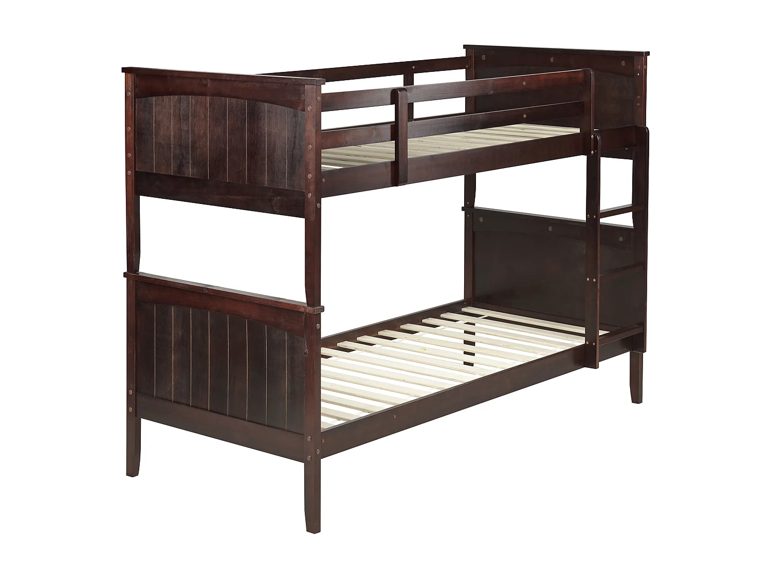 Letto a castello Legno di pino ALBON 90 x 200 cm Marrone scuro