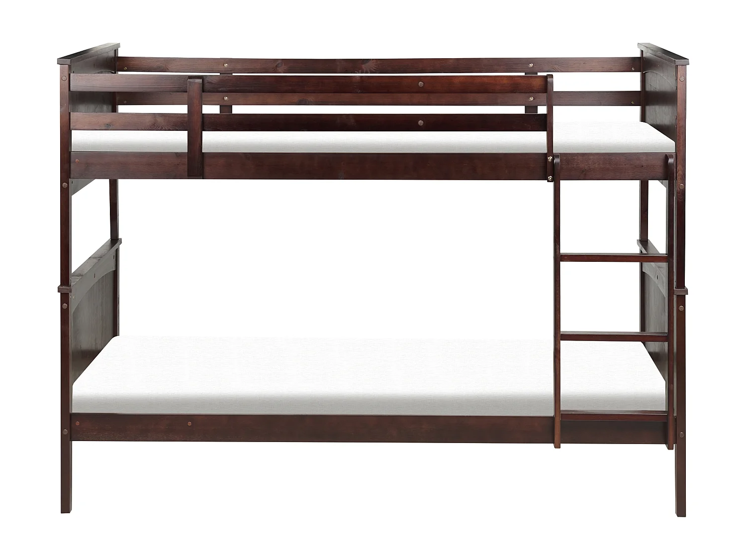 Letto a castello Legno di pino ALBON 90 x 200 cm Marrone scuro