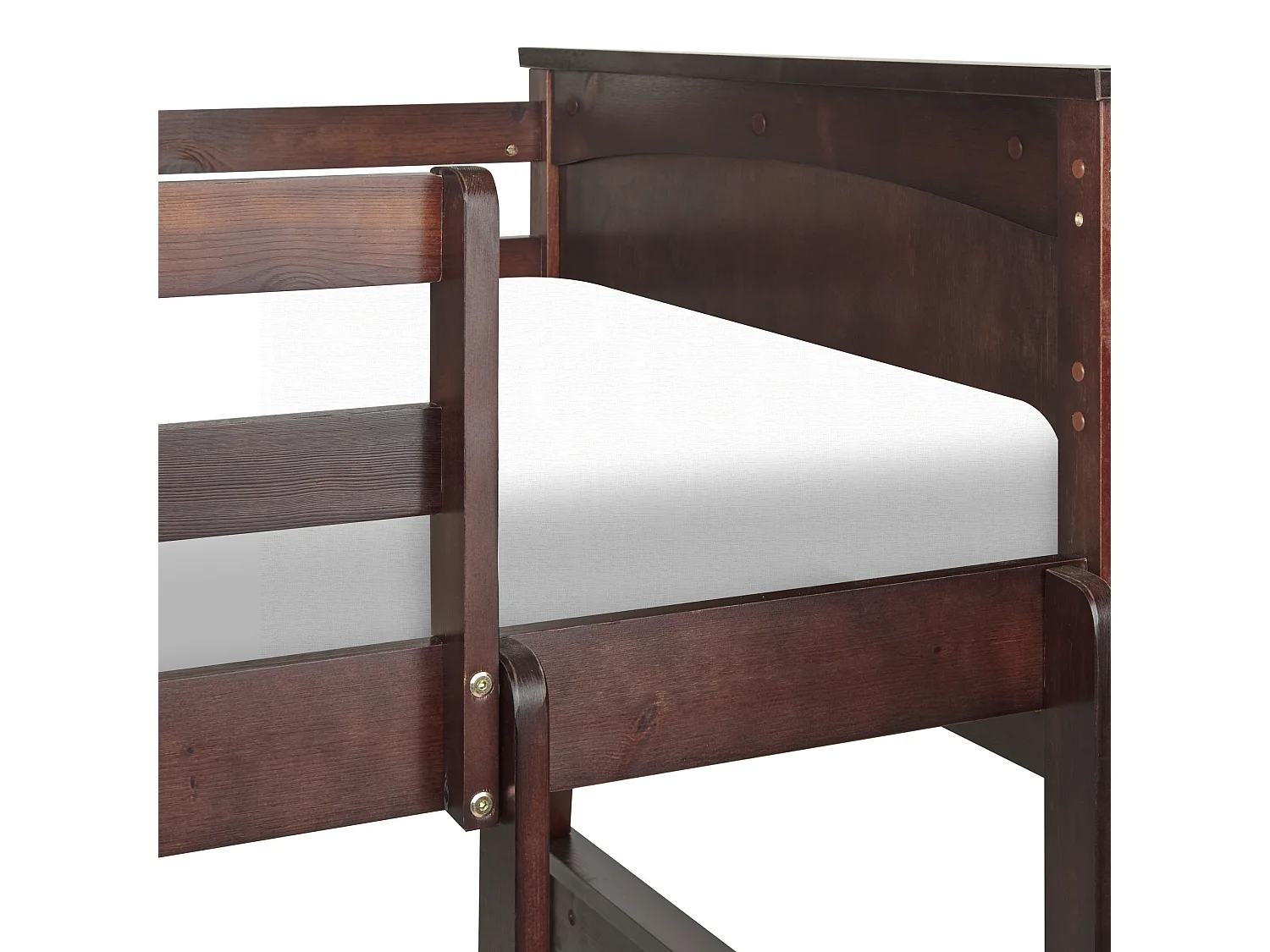 Letto a castello Legno di pino ALBON 90 x 200 cm Marrone scuro