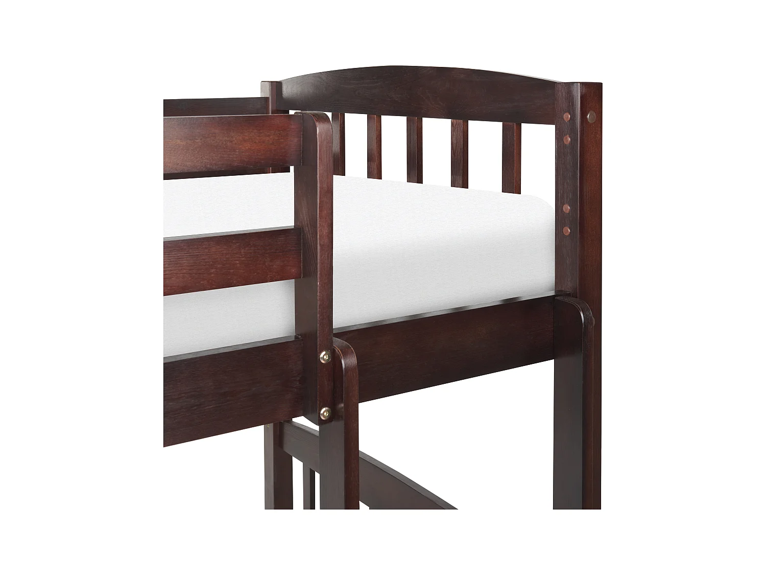 Lit superposé Bois de pin REVIN 90 x 200 cm Marron foncé