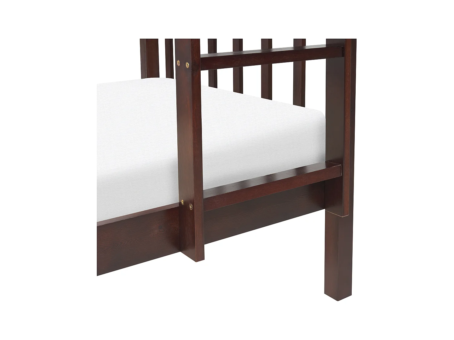 Lit superposé Bois de pin REVIN 90 x 200 cm Marron foncé