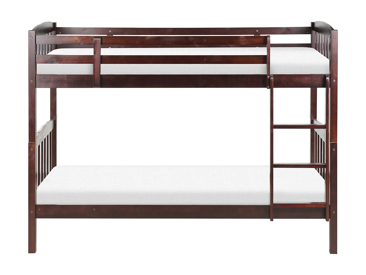 Lit superposé Bois de pin REVIN 90 x 200 cm Marron foncé