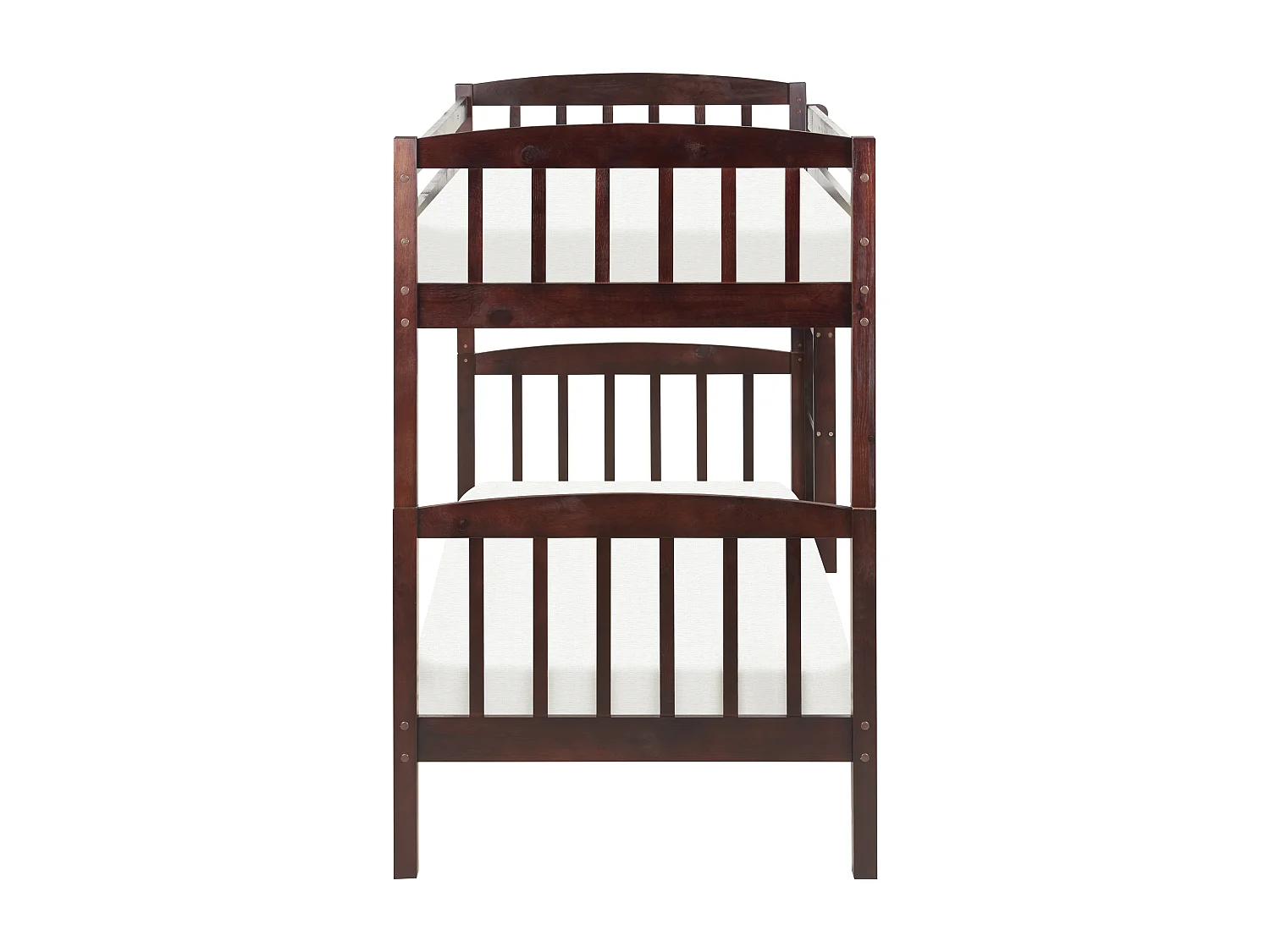 Lit superposé Bois de pin REVIN 90 x 200 cm Marron foncé