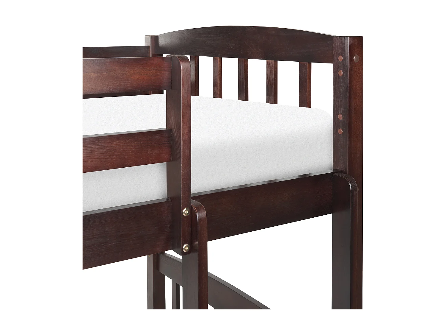 Lit superposé Bois de pin REVIN 90 x 200 cm Marron foncé