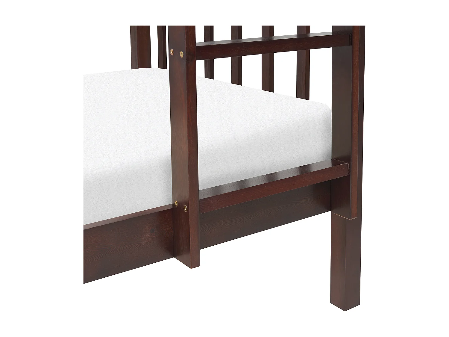 Lit superposé Bois de pin REVIN 90 x 200 cm Marron foncé