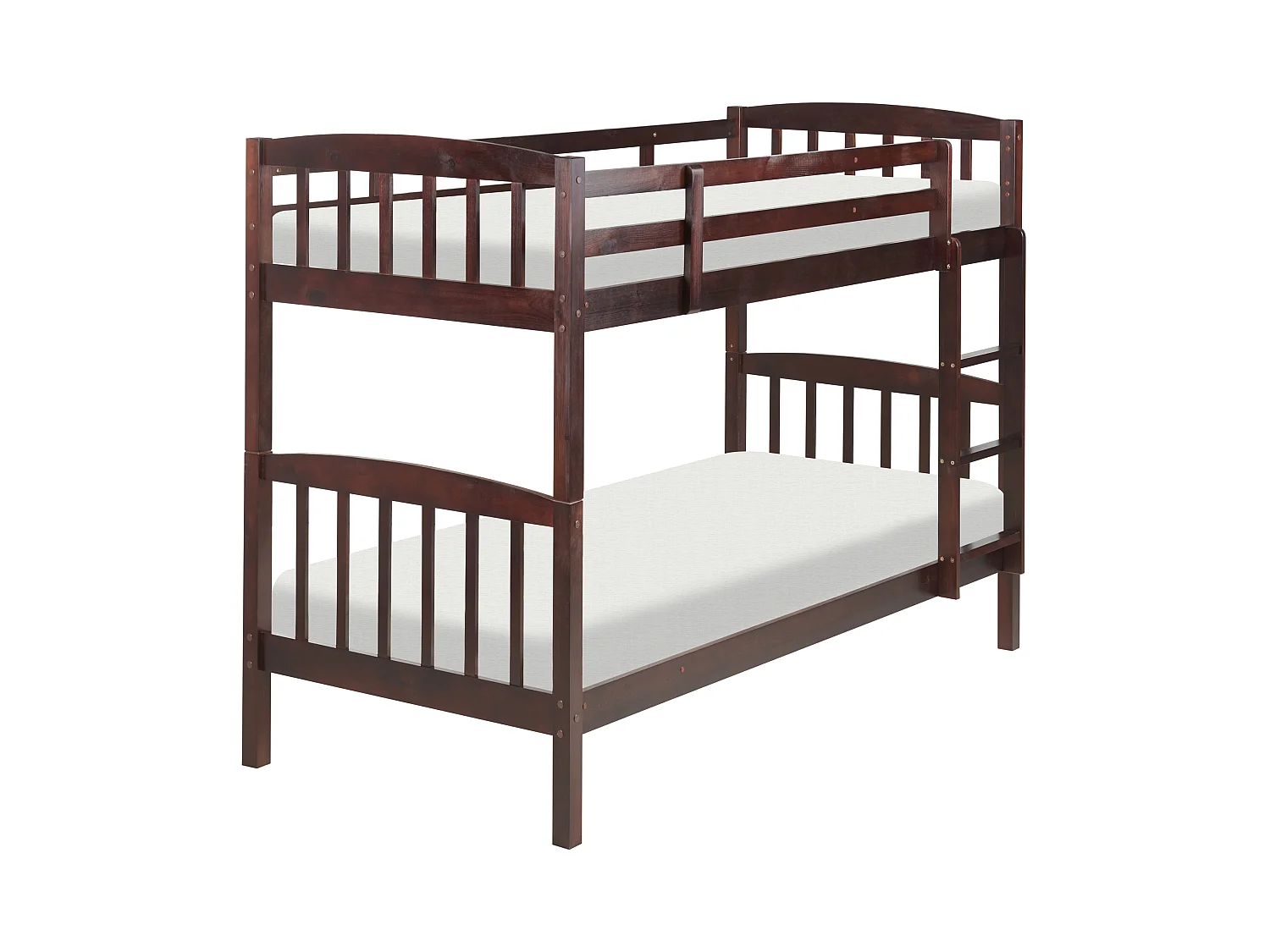 Bunk Bed Pine Wood REVIN 90 x 200 cm (EU Single) Dark Brown