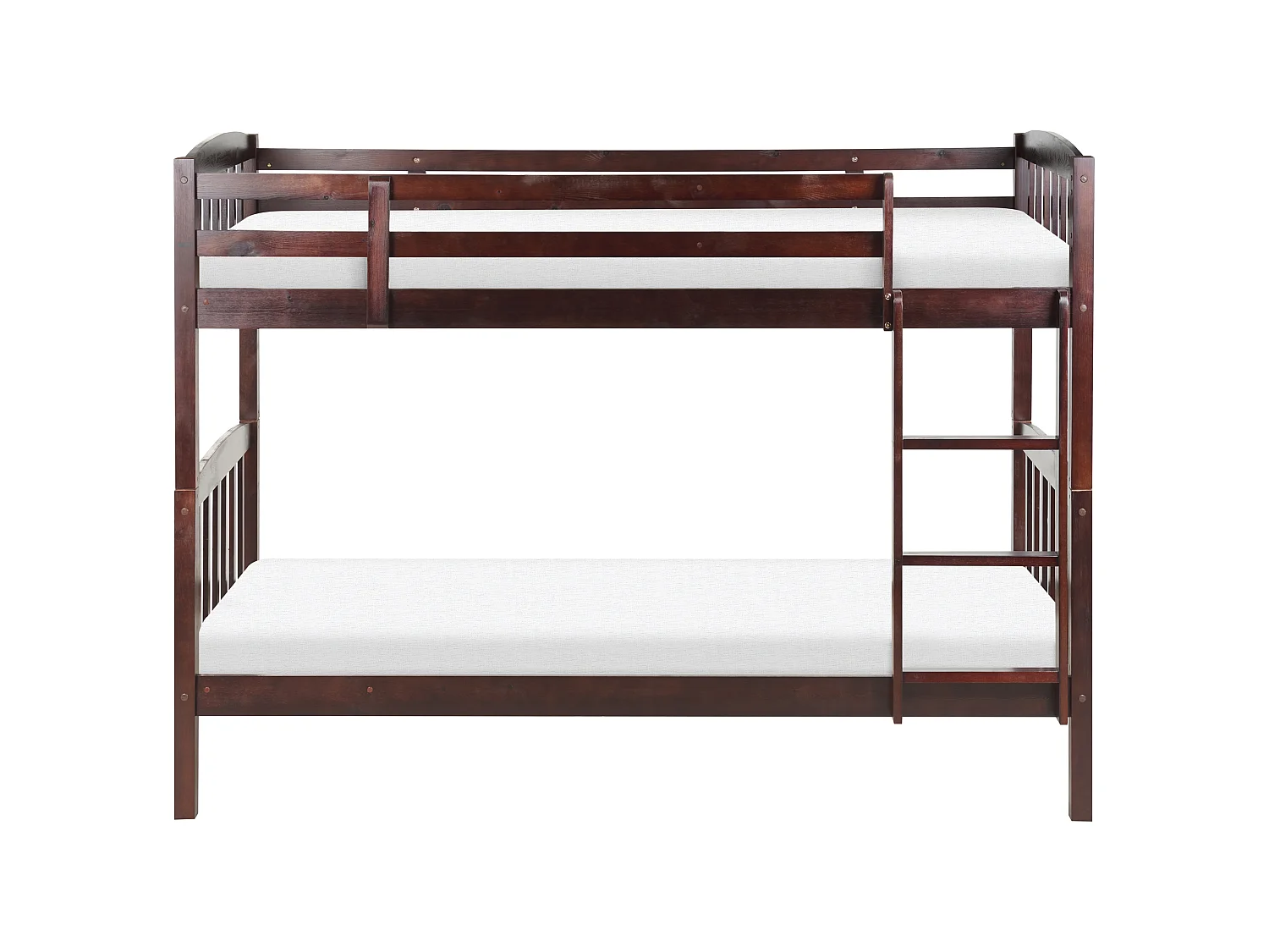 Bunk Bed Pine Wood REVIN 90 x 200 cm (EU Single) Dark Brown