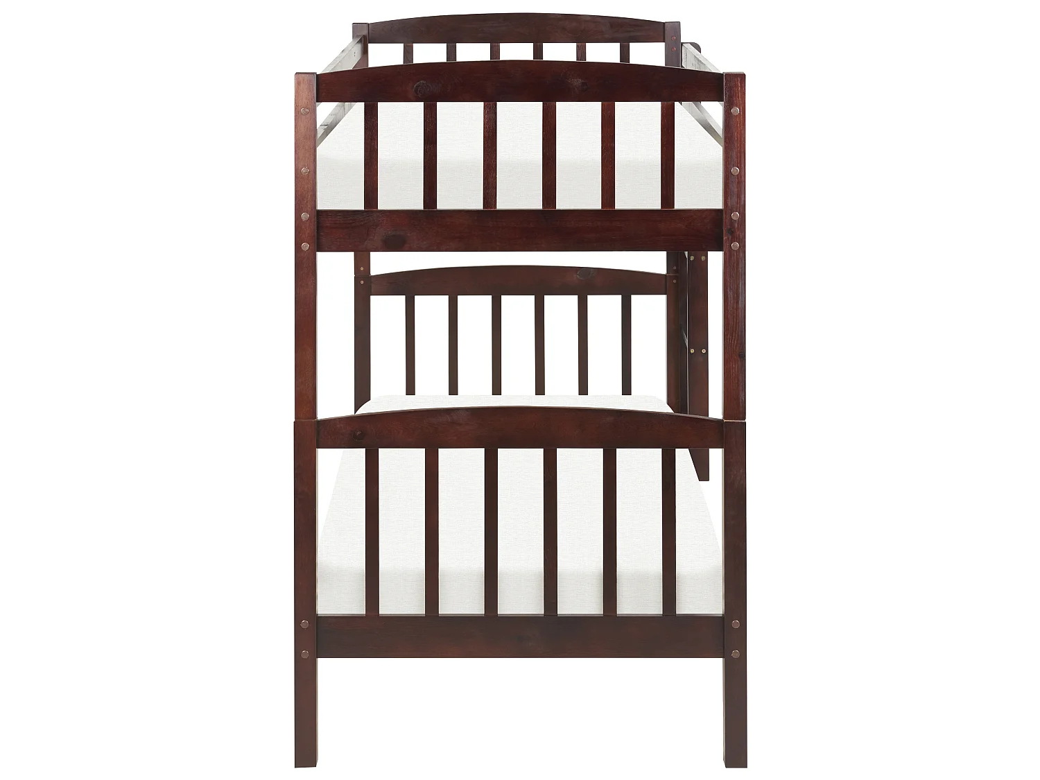 Bunk Bed Pine Wood REVIN 90 x 200 cm (EU Single) Dark Brown