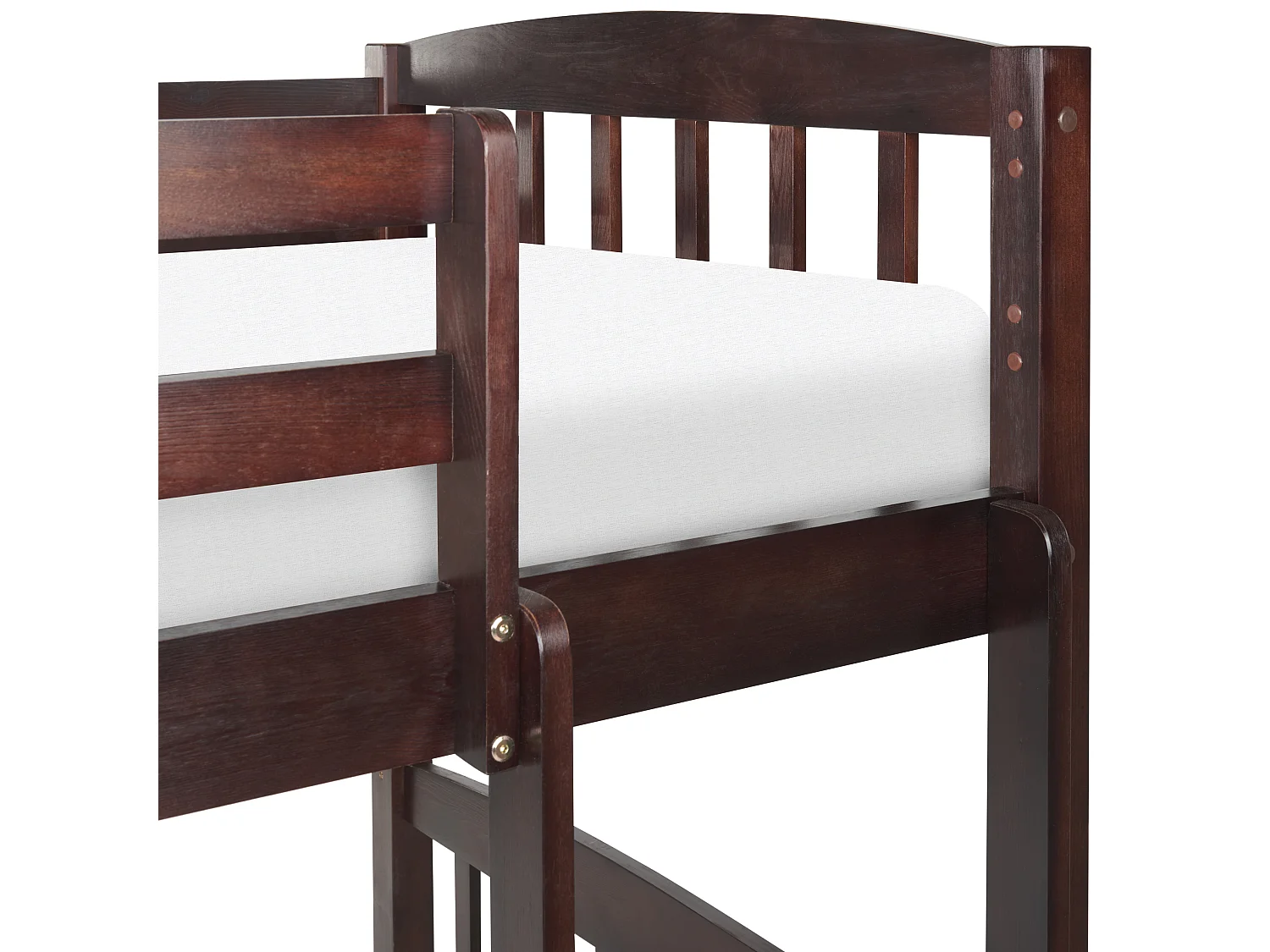 Bunk Bed Pine Wood REVIN 90 x 200 cm (EU Single) Dark Brown
