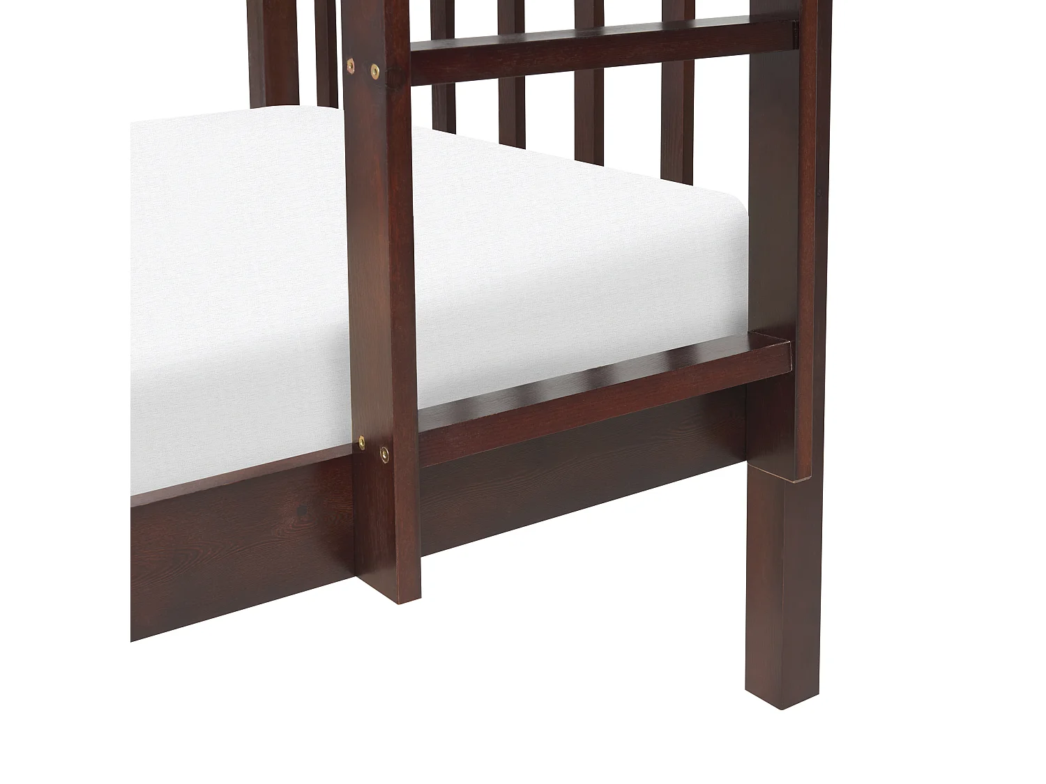 Bunk Bed Pine Wood REVIN 90 x 200 cm (EU Single) Dark Brown