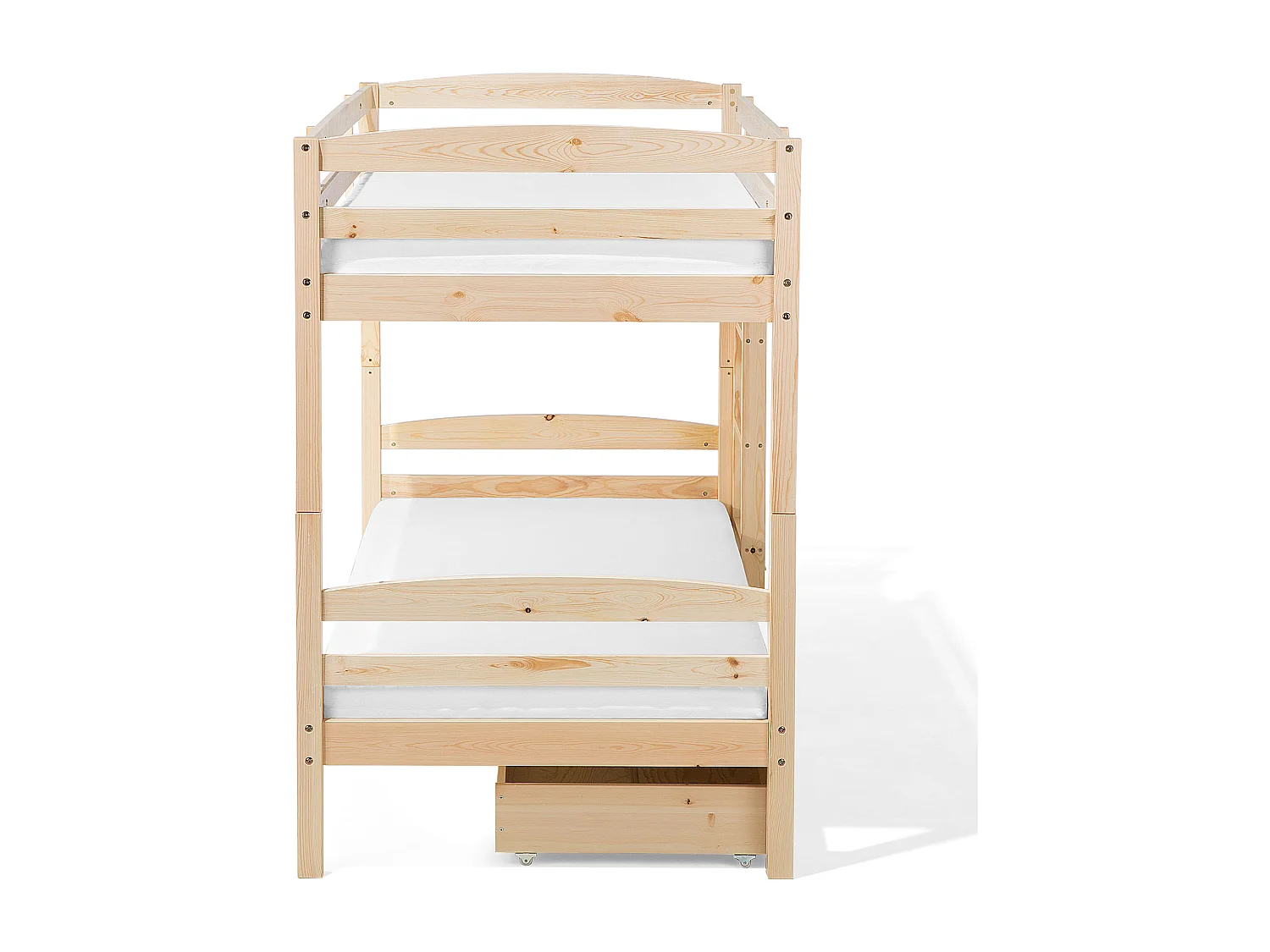 Lit superposé Bois de pin REGAT 90 x 200 cm Marron clair