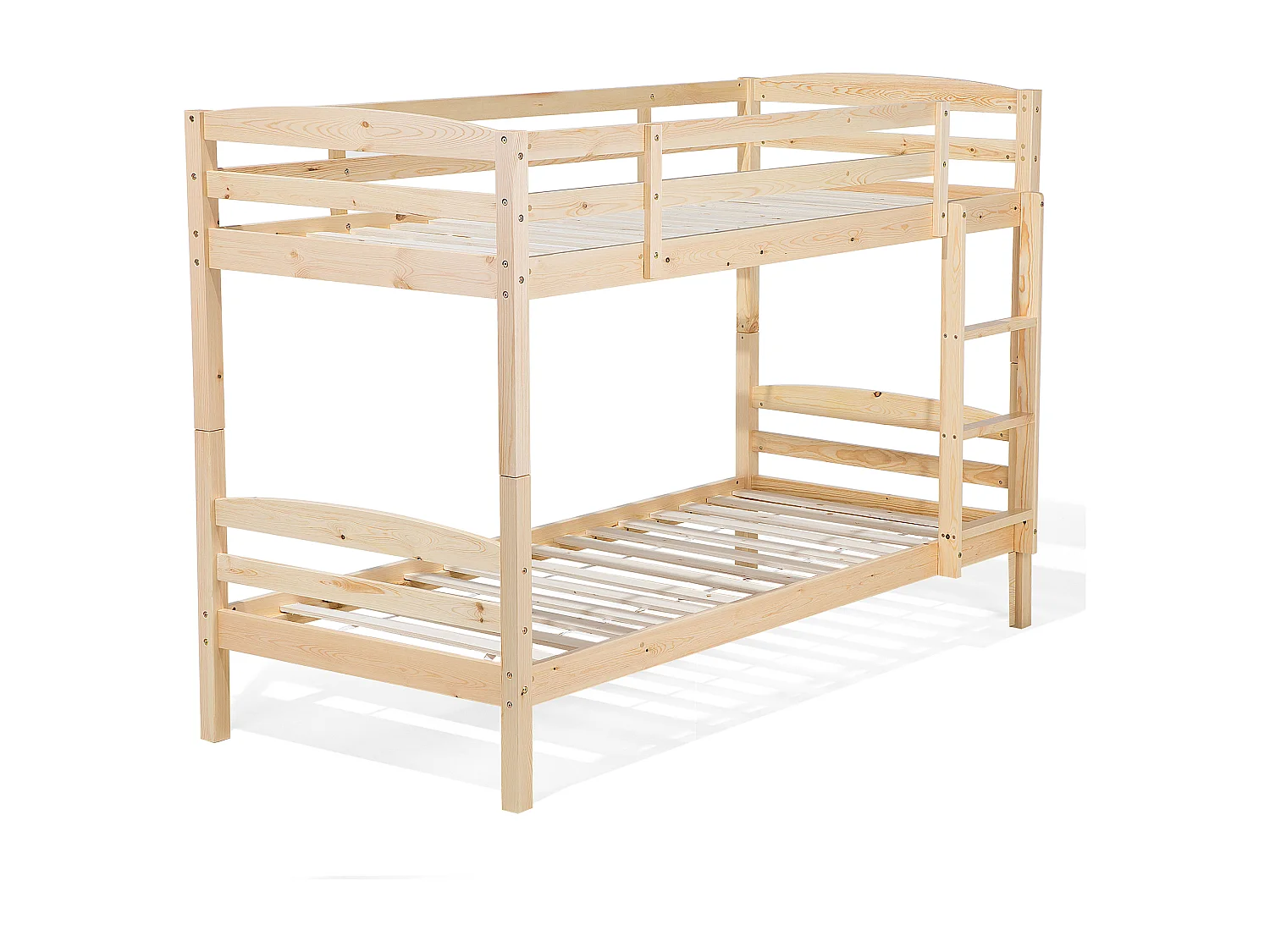 Lit superposé Bois de pin REGAT 90 x 200 cm Marron clair