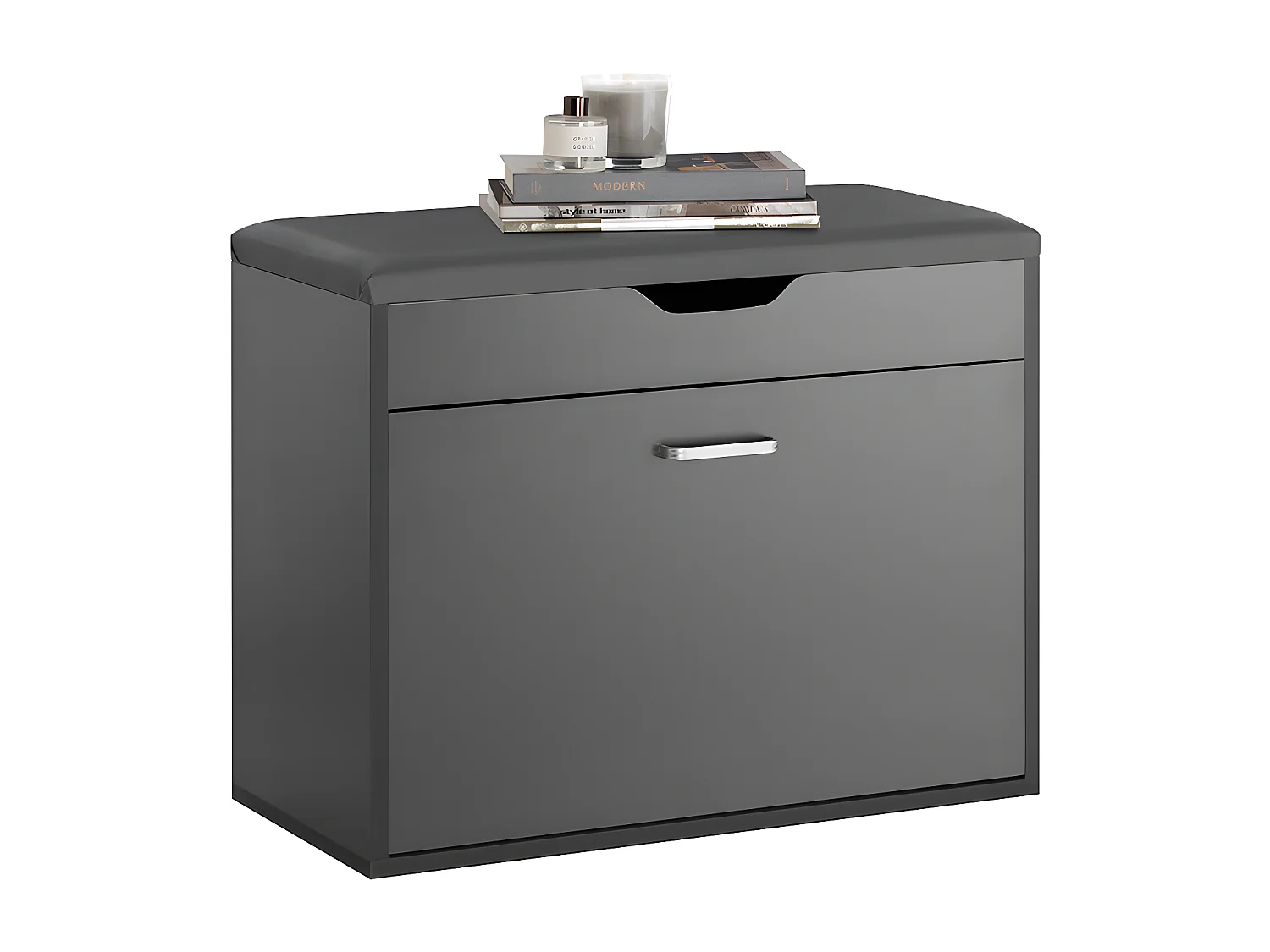 SoBuy Armário de sapatos com prateleira, banco, Banco com sapateira FSR95-HG