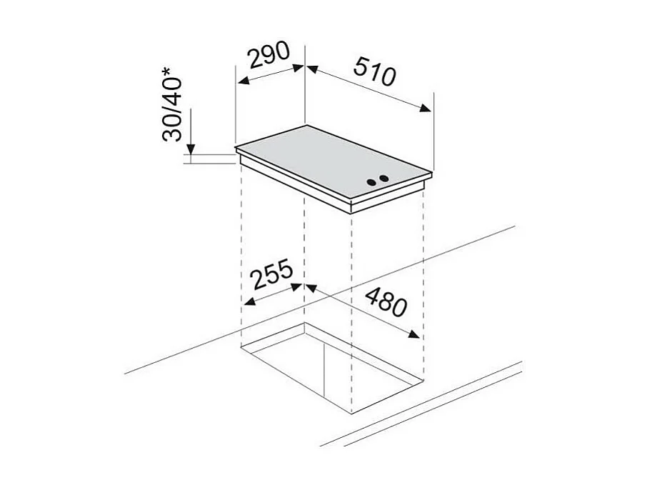 Plaque électrique GLEM 3500W 29cm, GT320WH