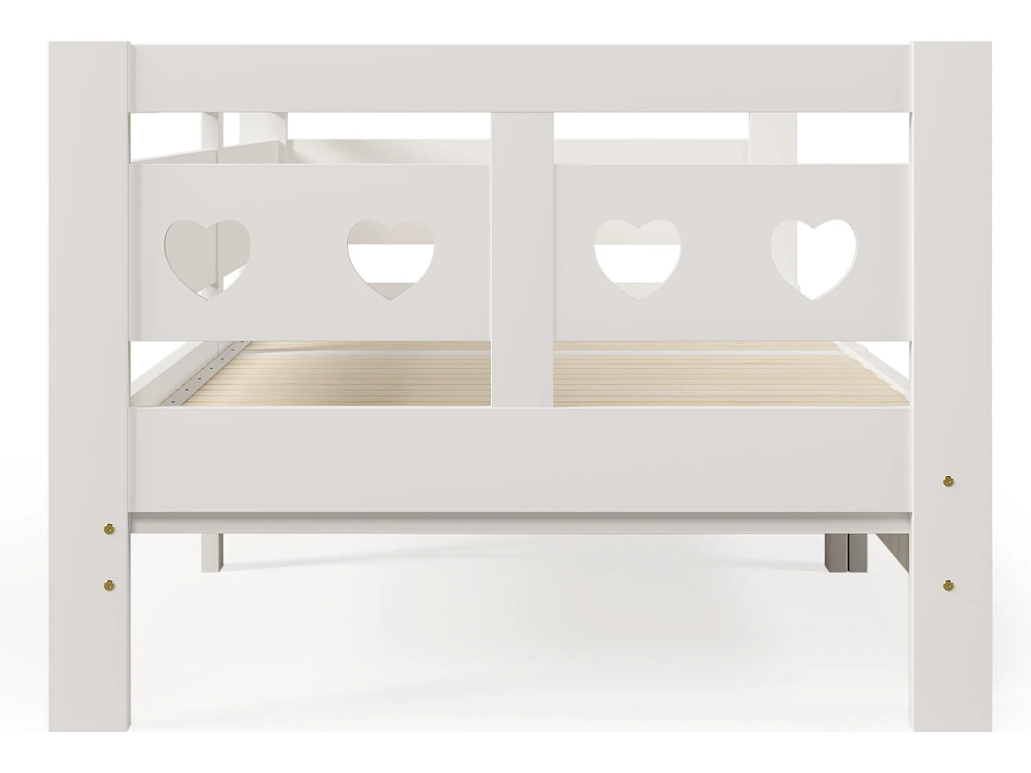 Letto estraibile in pino massiccio - 90(180)x200 cm - con rete a doghe - Naturale