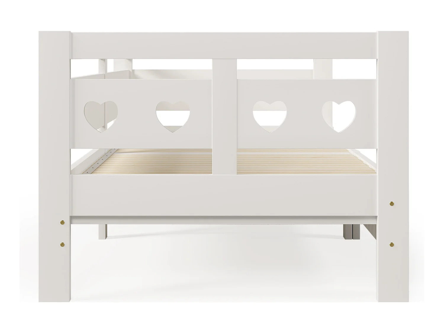 massief grenen onderschuifbed - 90(180)x200cm - met lattenbodem - Naturel