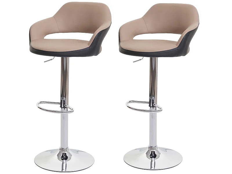 Lot de 2 tabourets noire 51 x 55 x 85 cm 04_0000141