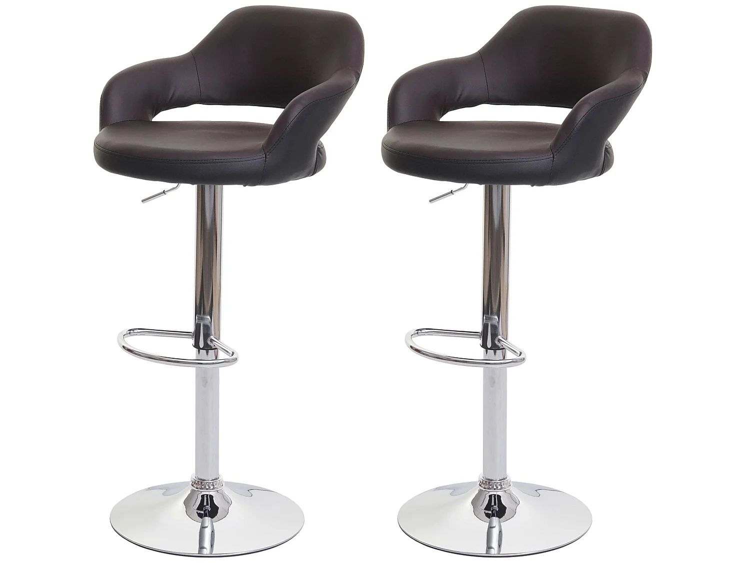 Lot de 2 tabourets marron 51 x 55 x 85 cm 04_0000143