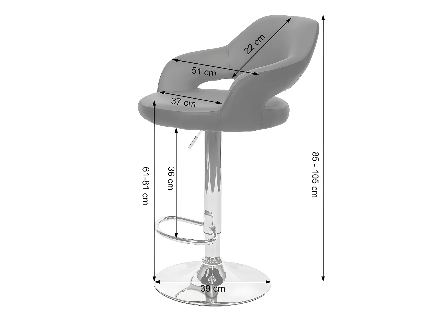 Lot de 2 tabourets marron 51 x 55 x 85 cm 04_0000143