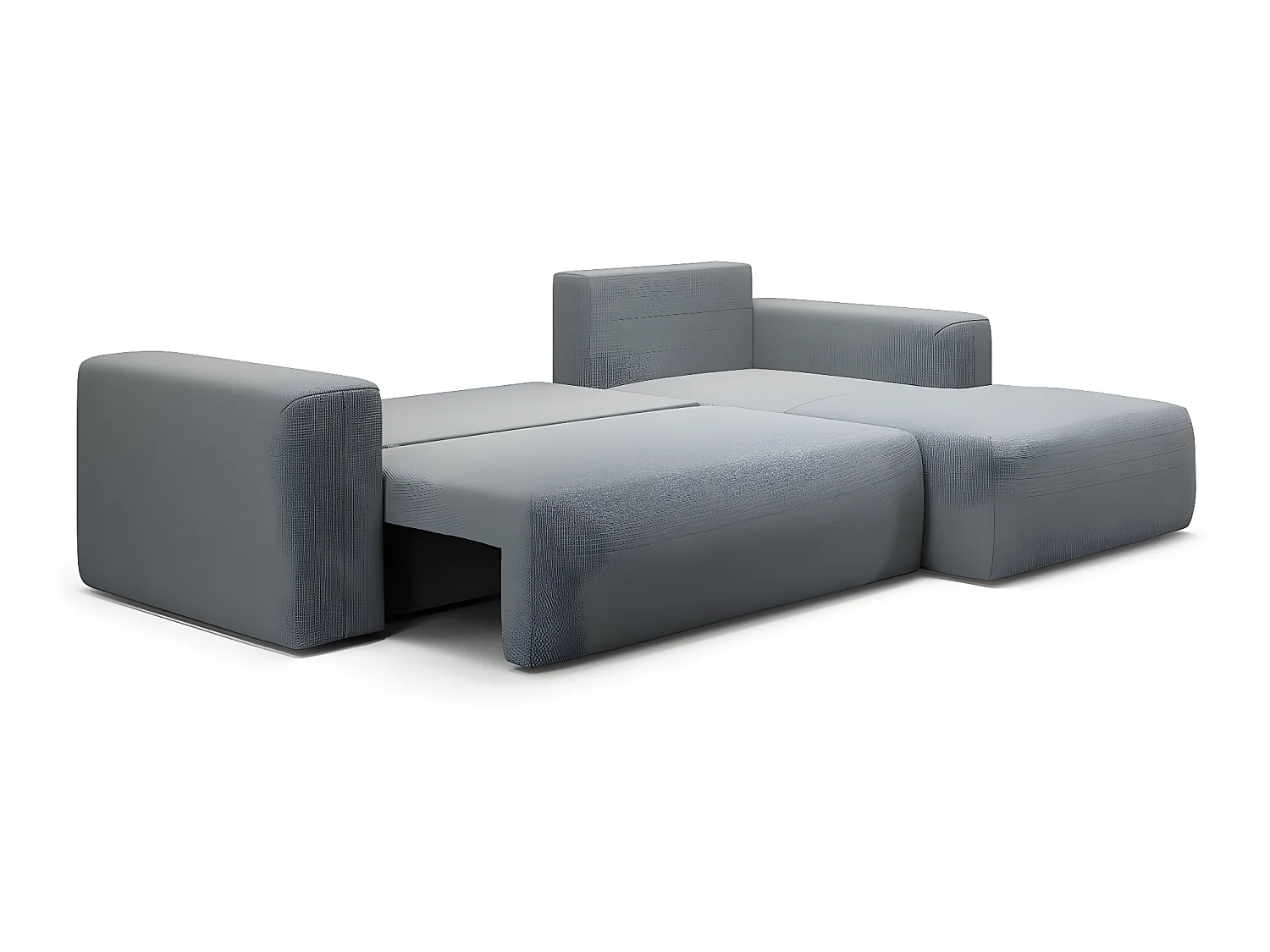 Canapé d'angle convertible droite 3 places coffre Bliss Gris
