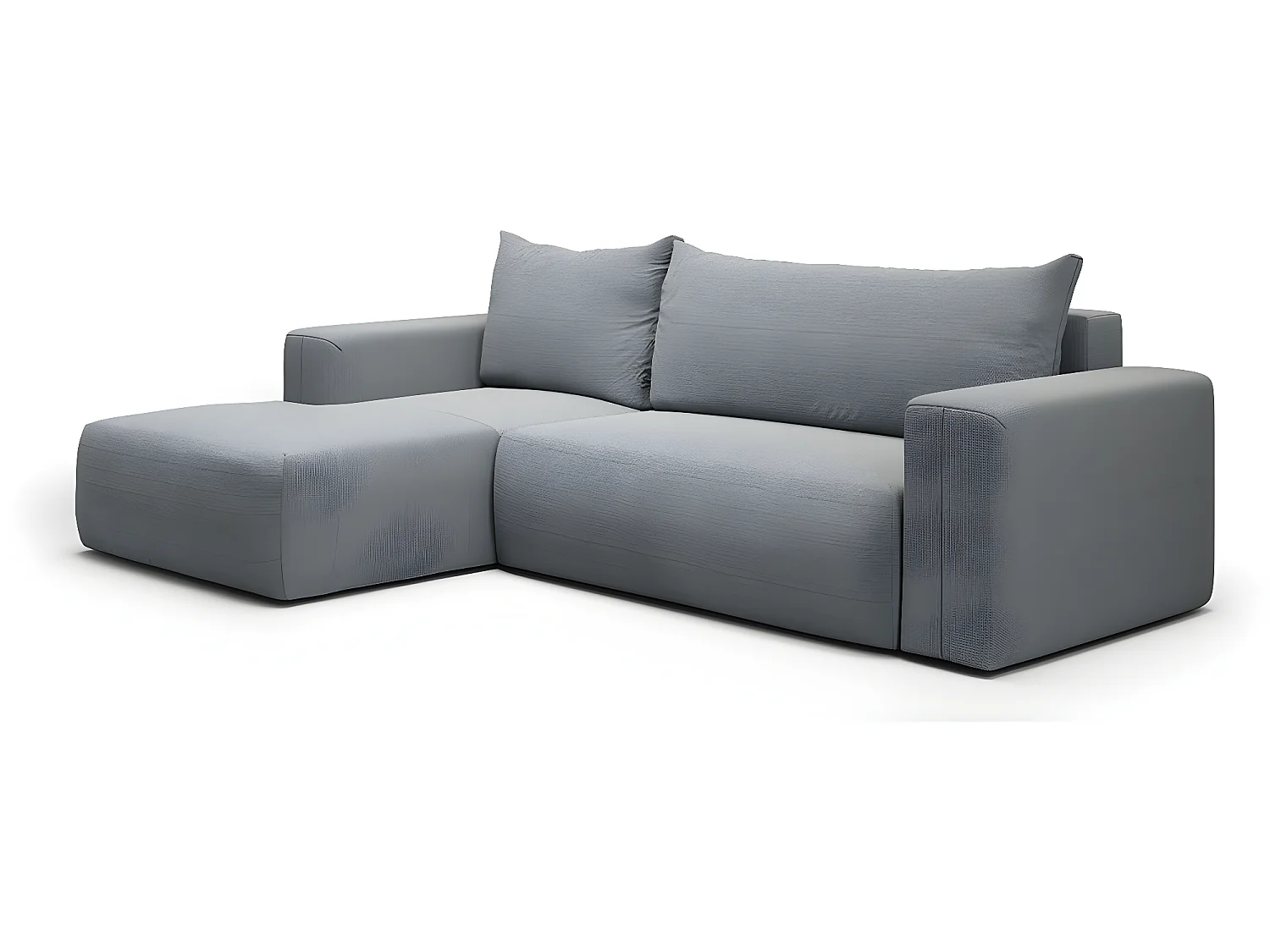 Canapé d'angle convertible gauche 3 places coffre Bliss Gris