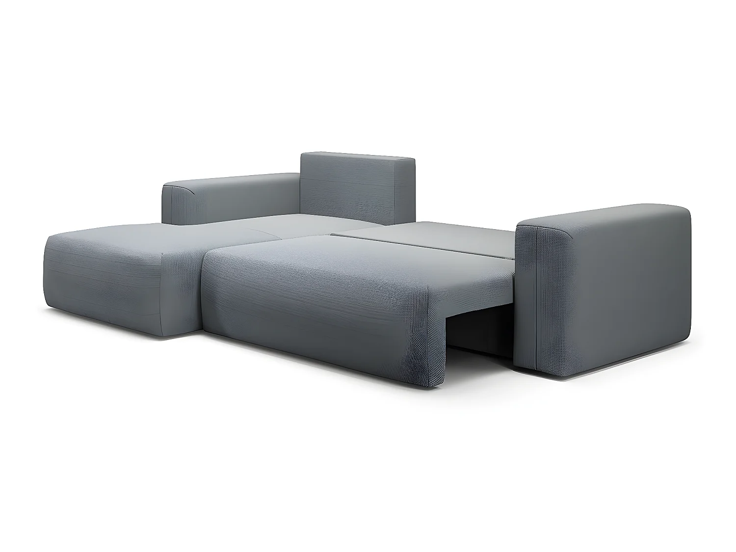Canapé d'angle convertible gauche 3 places coffre Bliss Gris