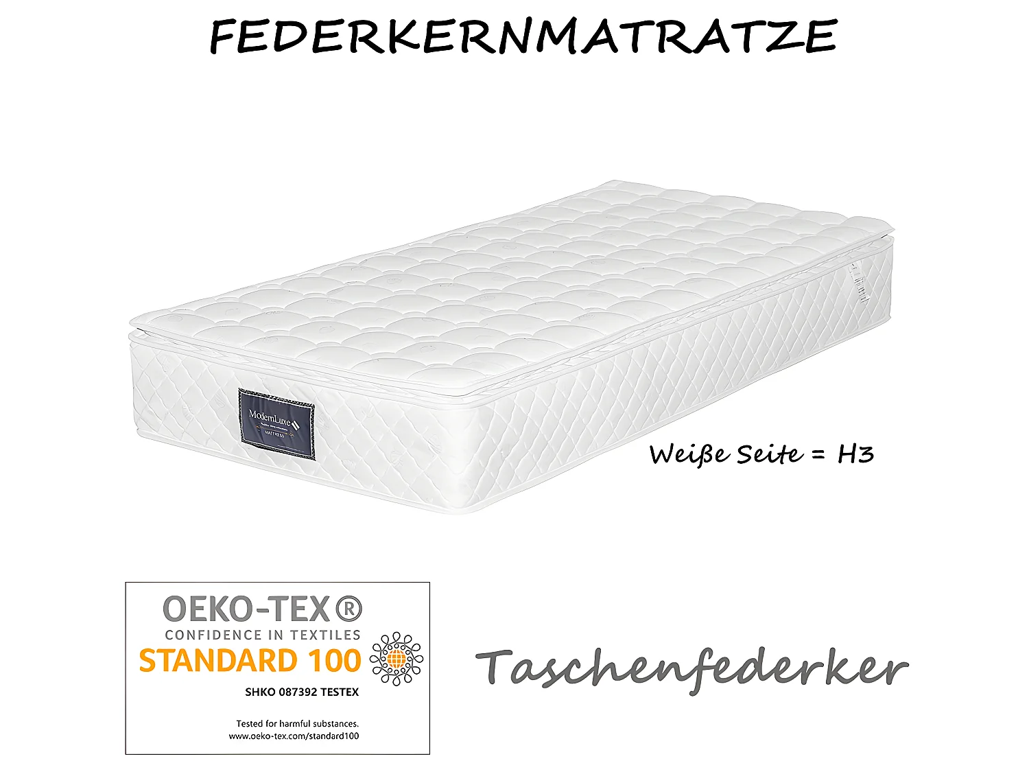 Lit avec tête de lit rangements et tiroirs - 90 x 200 cm - Blanc - Sweiko