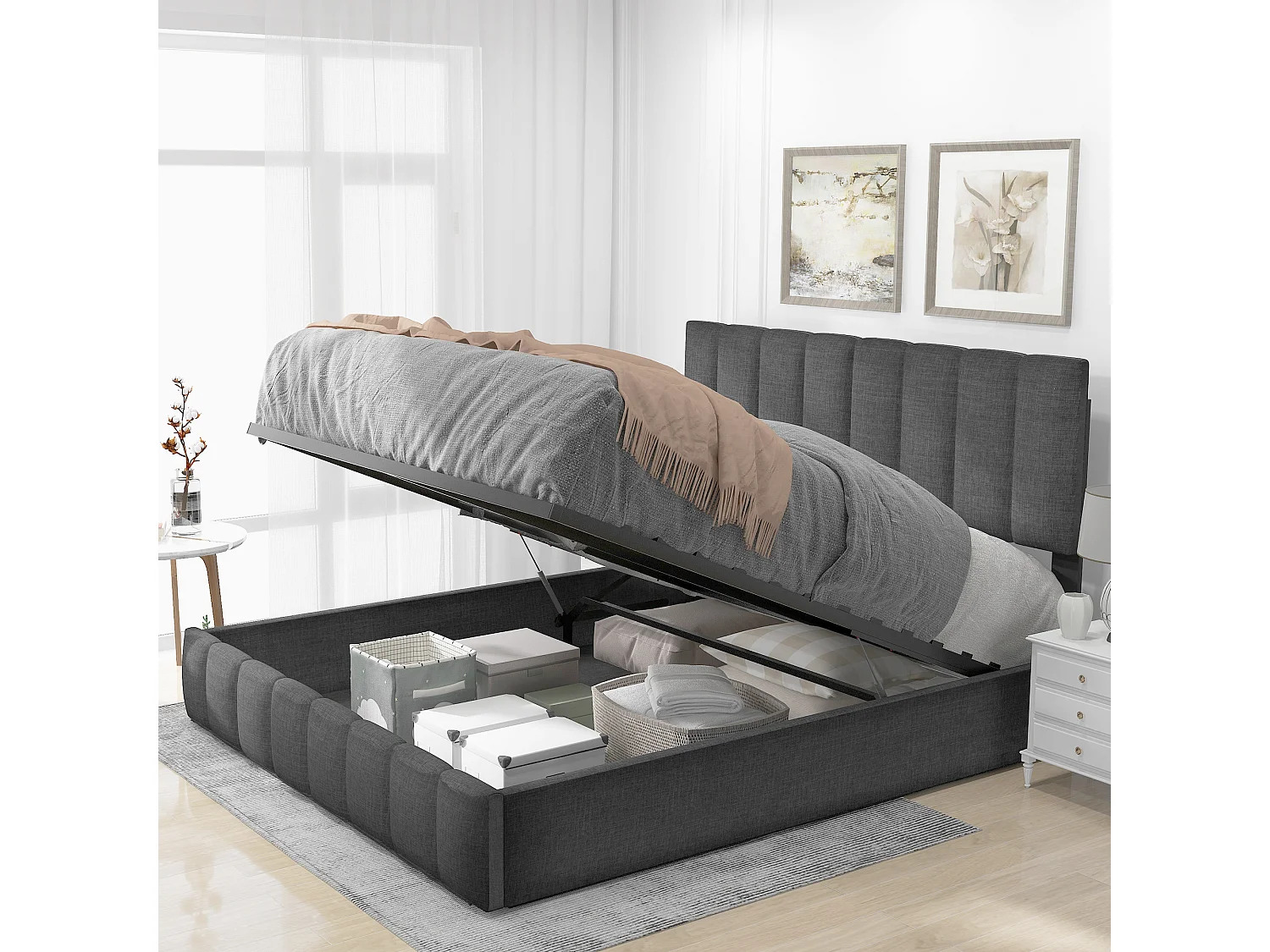 Lit adulte Lit double hydraulique 140x200cm - Sweiko