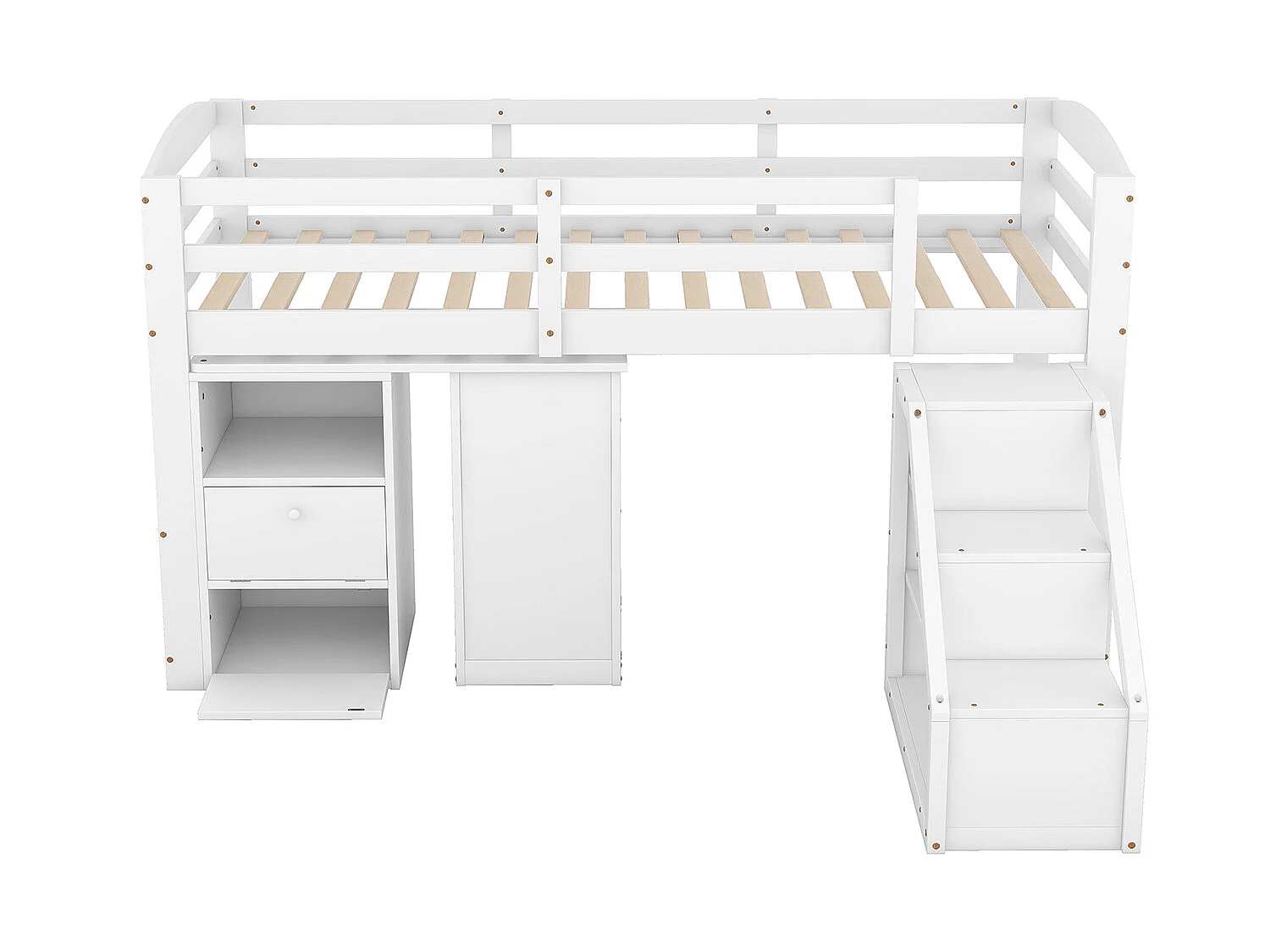 Lit gigogne cabane - 2 x 90 x 190 cm - Beige- Sweiko